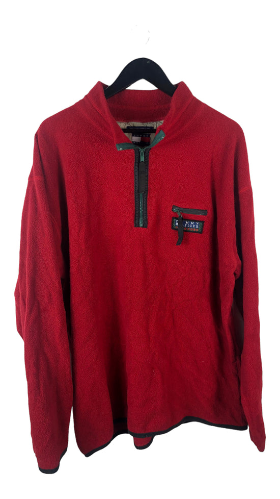 VTG Tommy Hilfiger Outdoors Fleece Quarter Zip Sweater Sz XL