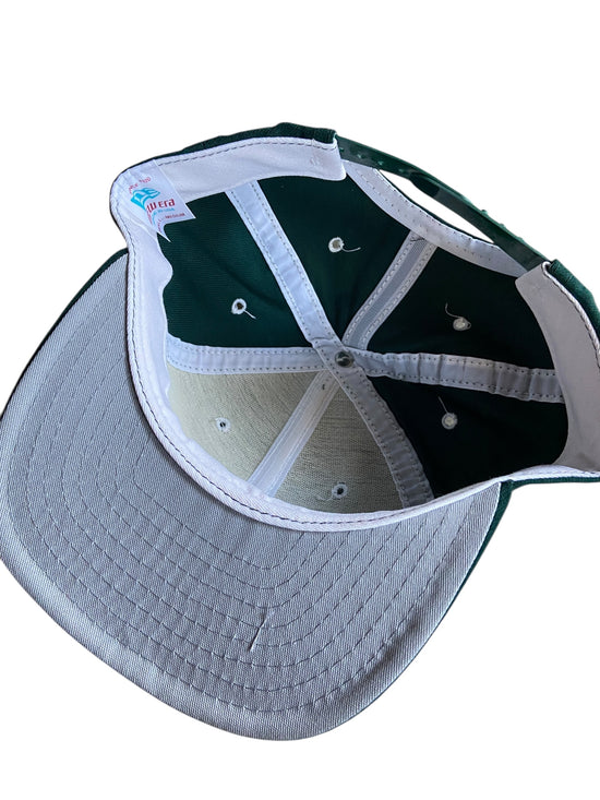 VTG 90s New Era Blank Spartan Green Snapback Hat