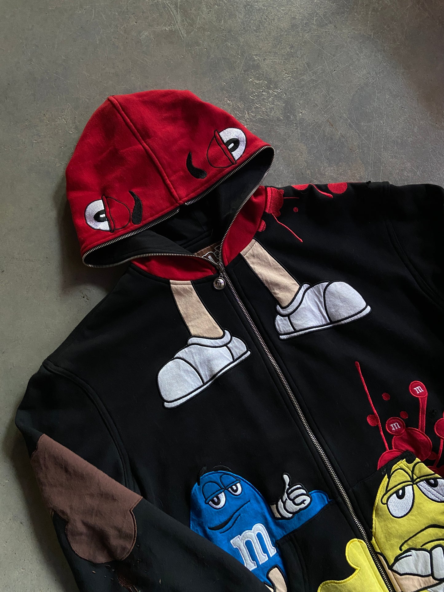 Y2K M&M JH Design Zip Up Hoodie Sz M/L