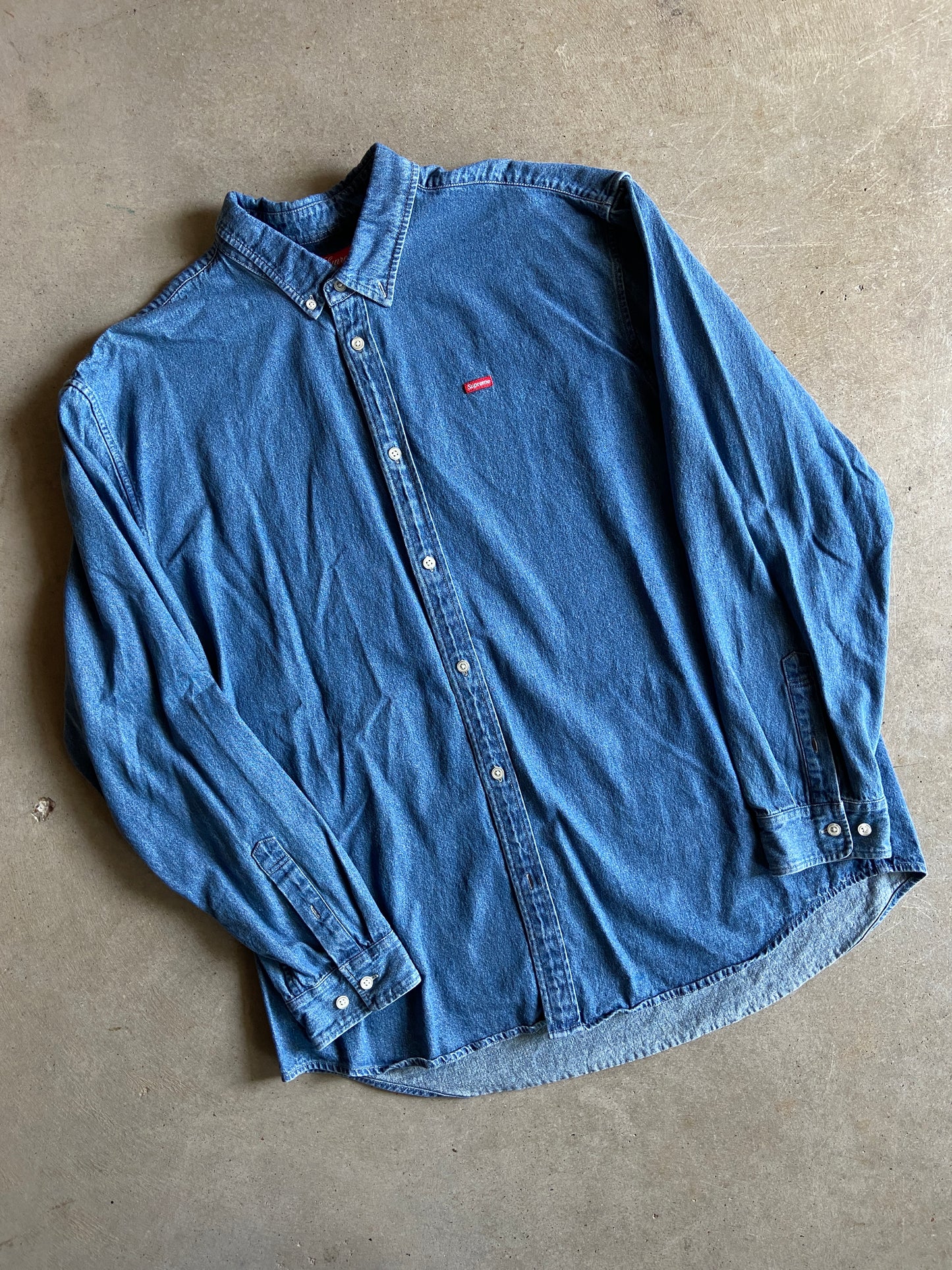 Supreme Denim Button Up Shirt Sz XL