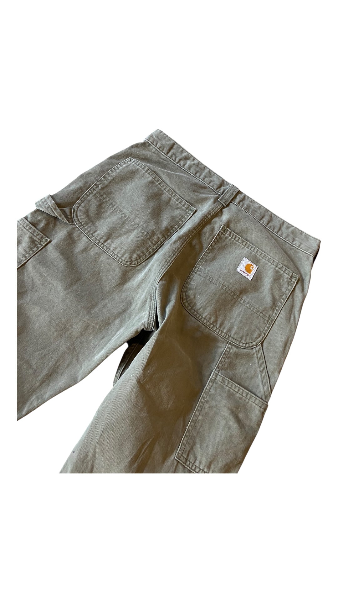 VTG Olive Carhartt Carpenter Pants Sz 31x30