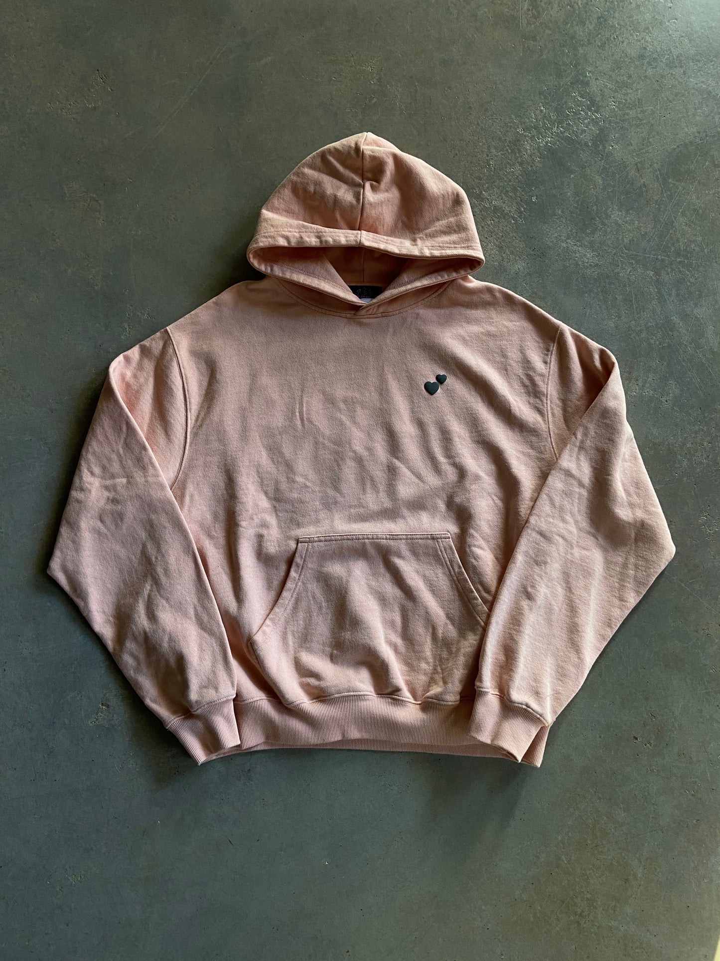 No Free Coffee Peach Puff Print Hoodie Sz M