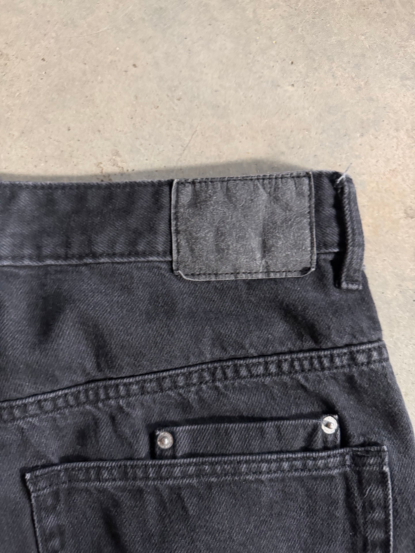 Cotton On Y2K Super Wide Black Jorts Sz 32