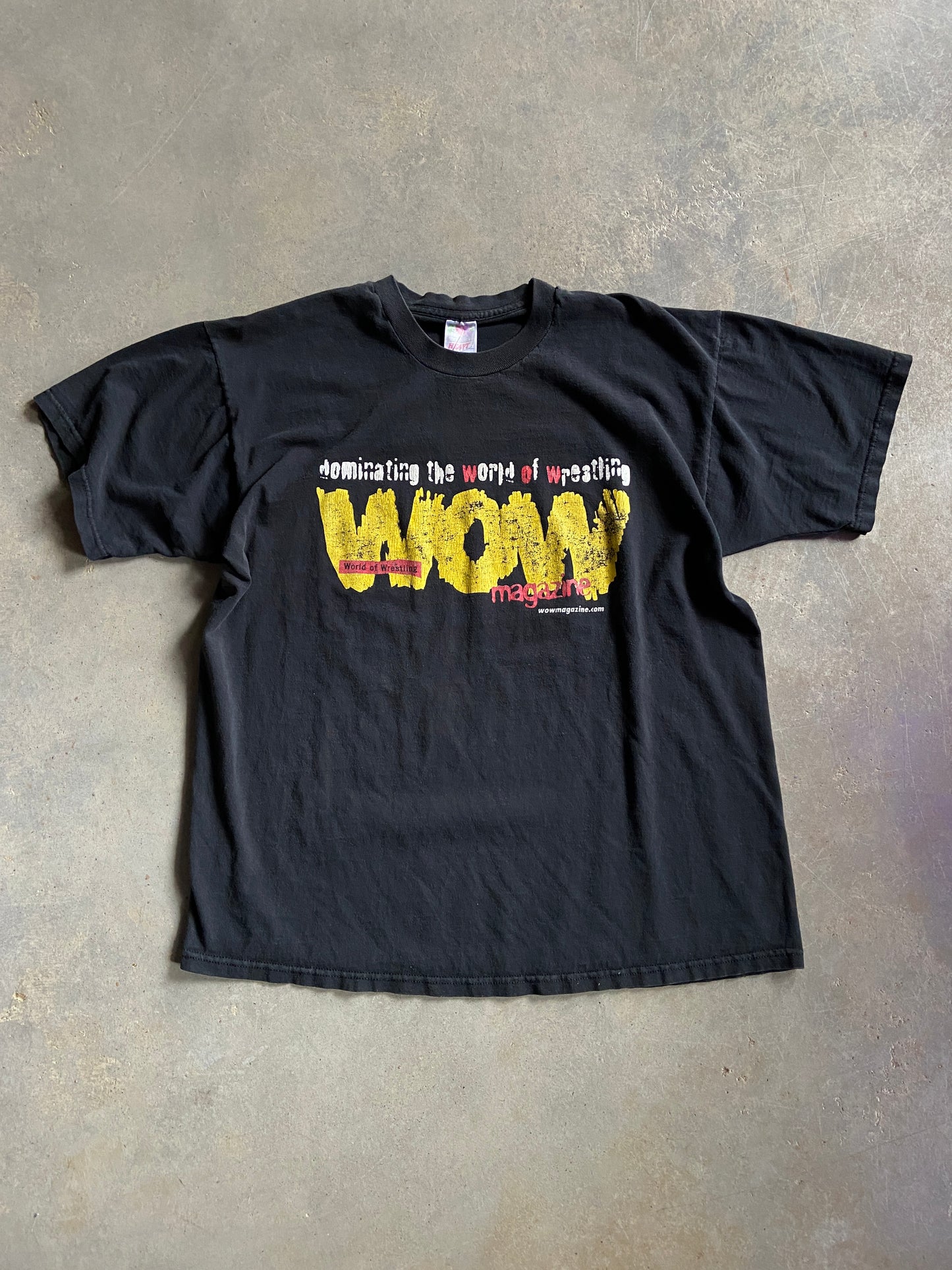 VTG World of Wrestling Magazine Tee Sz XL