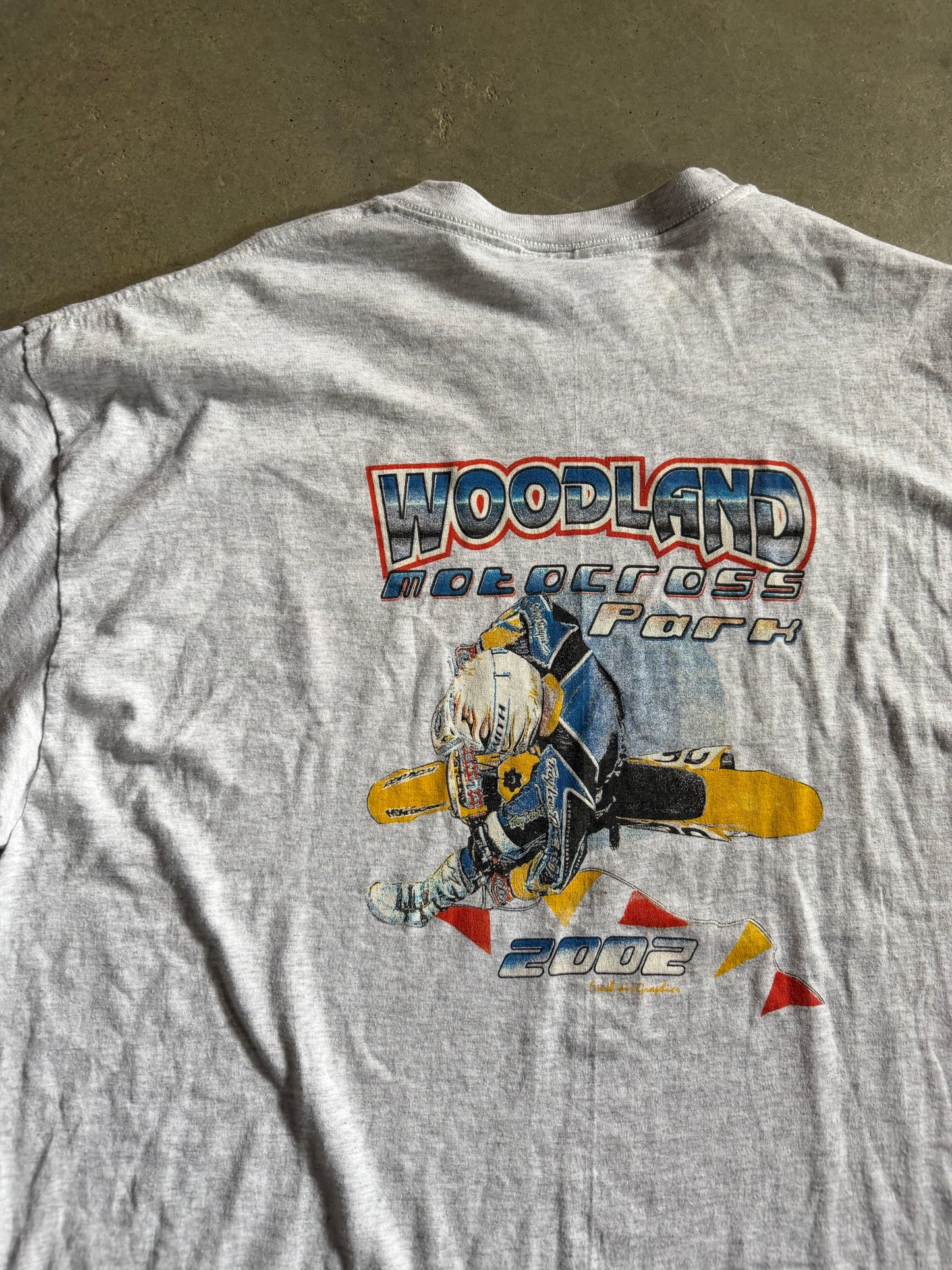 VTG 2002 Woodland Motocross Park Motorbike Tee Sz L