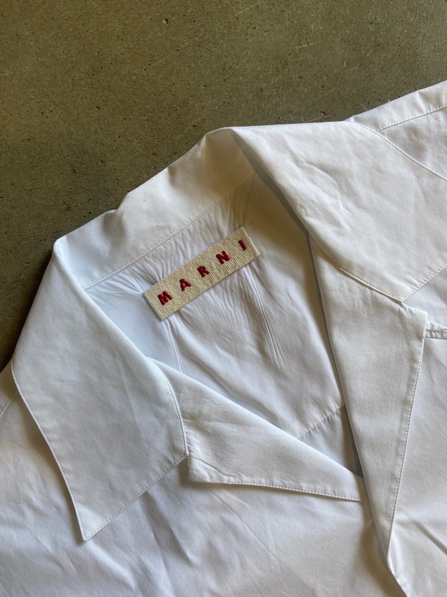 Marni Resort White Button Up Shirt Sz XL