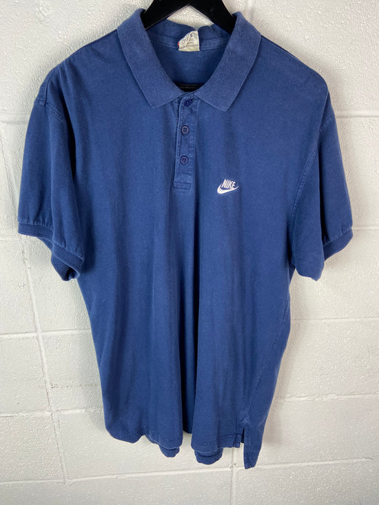Load image into Gallery viewer, VTG 90s Navy Nike Polo Shirt Sz Large
