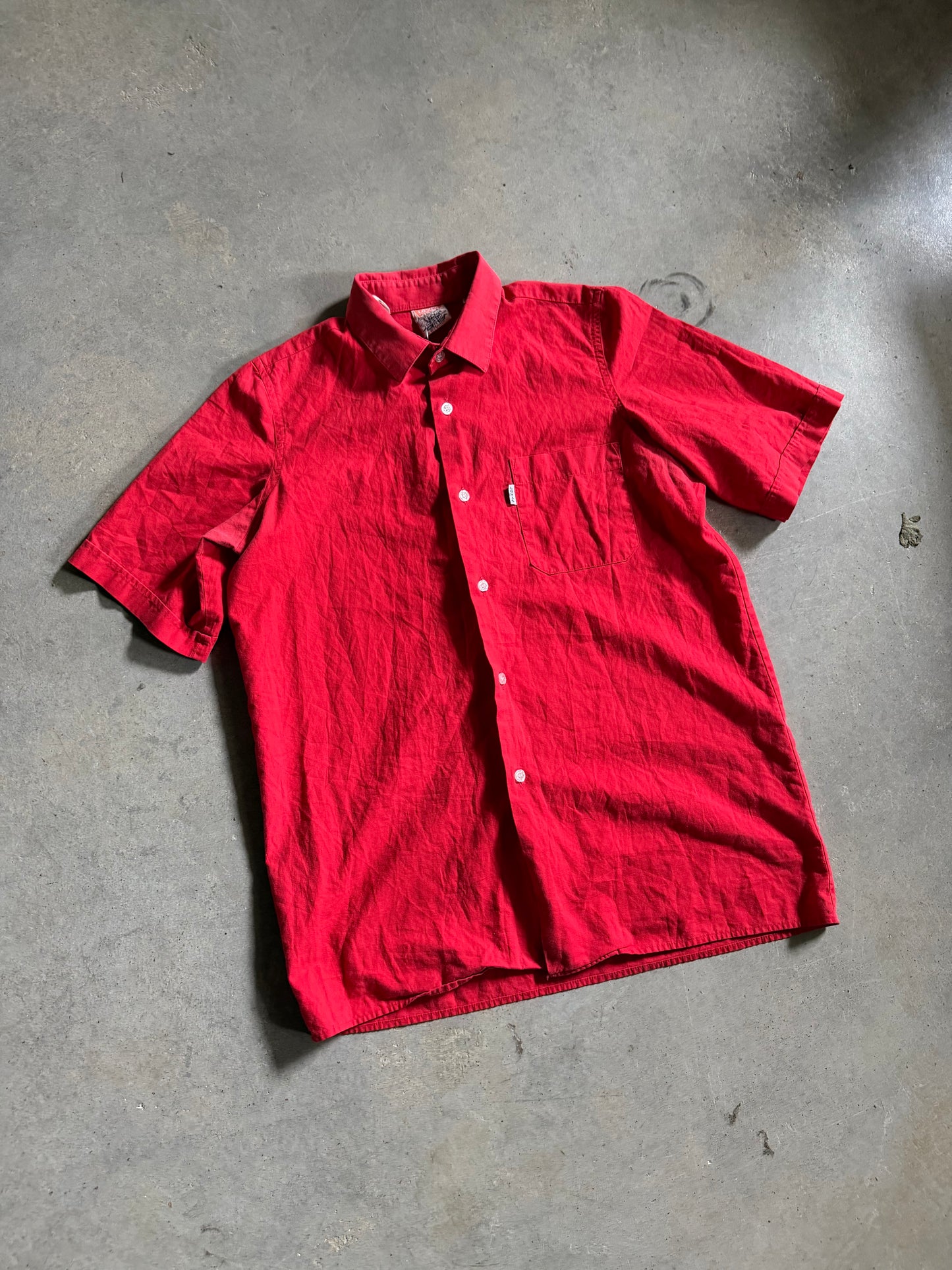 VTG Levis Red Button Shirt Sz XS/S