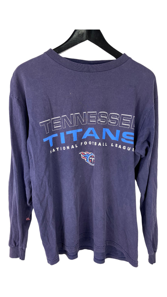 VTG Navy Tennessee Titans L/S Shirt Sz M