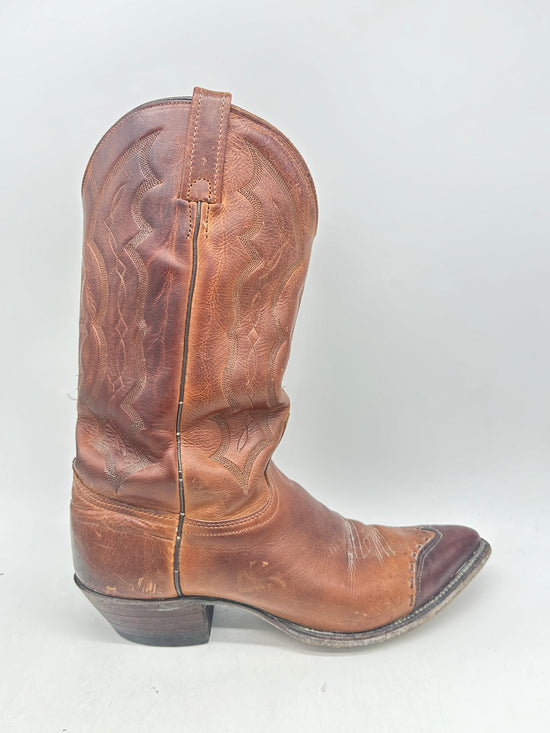 Load image into Gallery viewer, VTG J. Chisholm Brown Cowboy Boots Sz 11D
