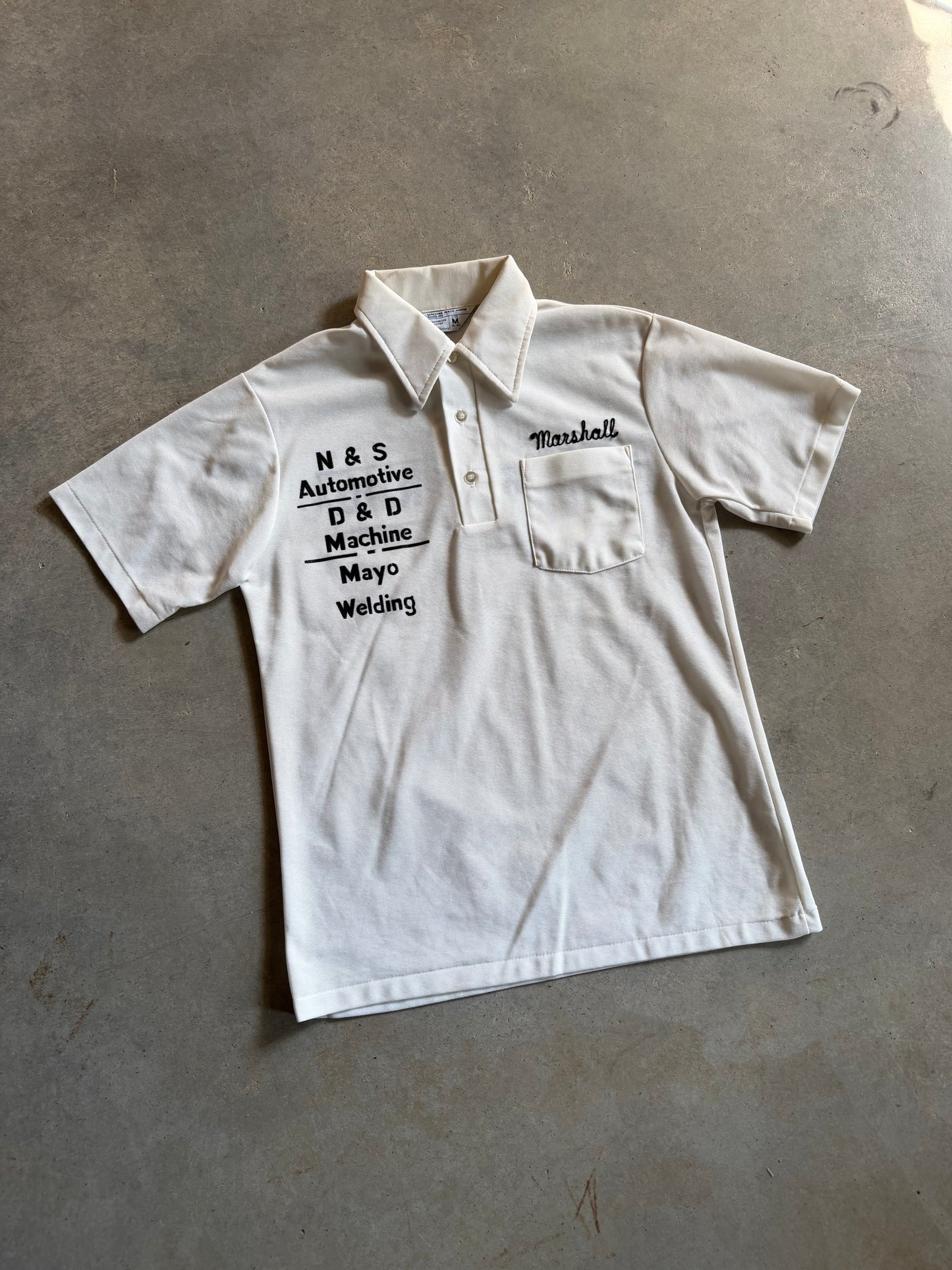 VTG JCPenney N&S Automotive Marshall Polo Shirt Sz M