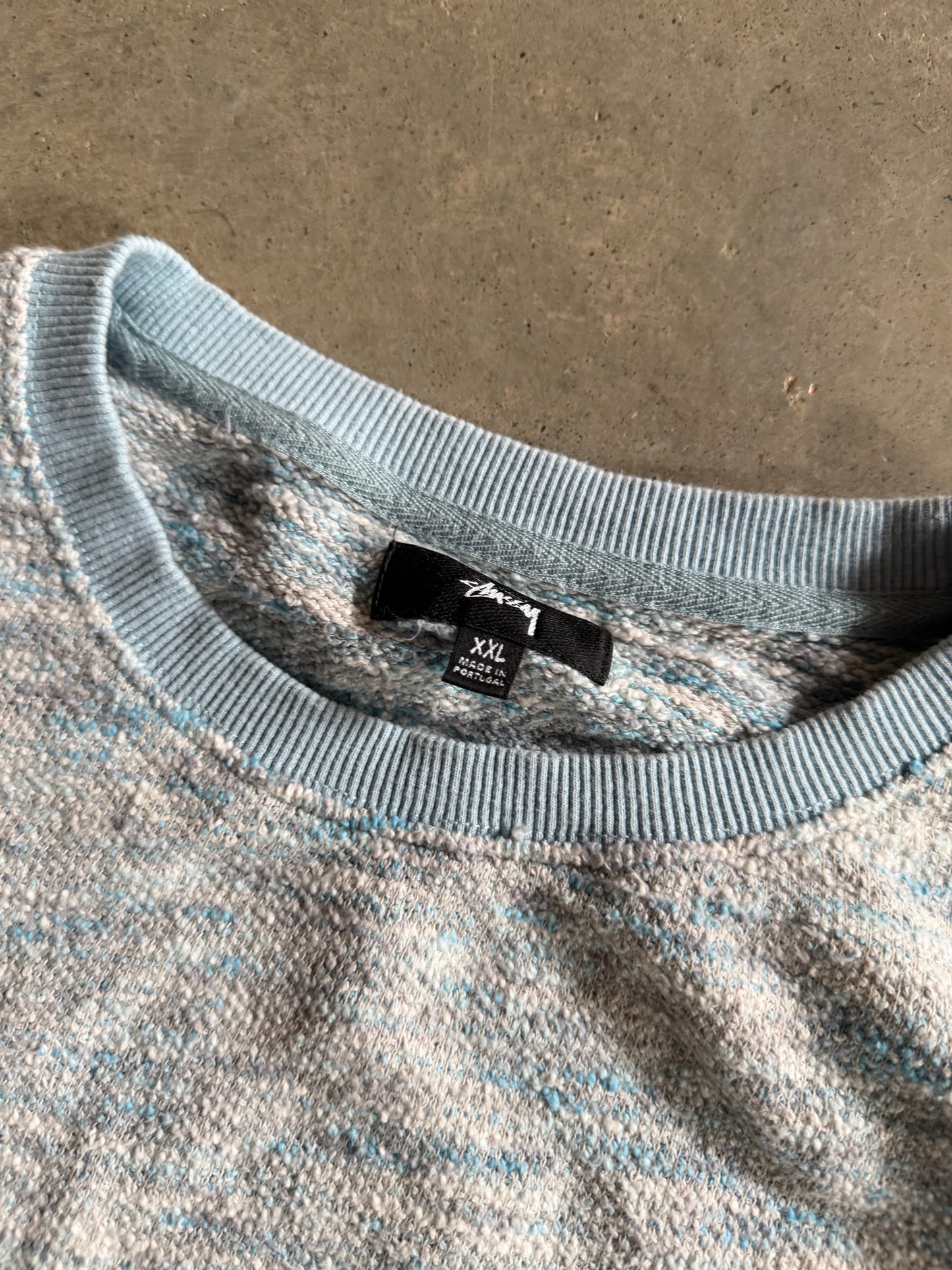 Stussy Light Blue Sweater Vest Sz 2XL