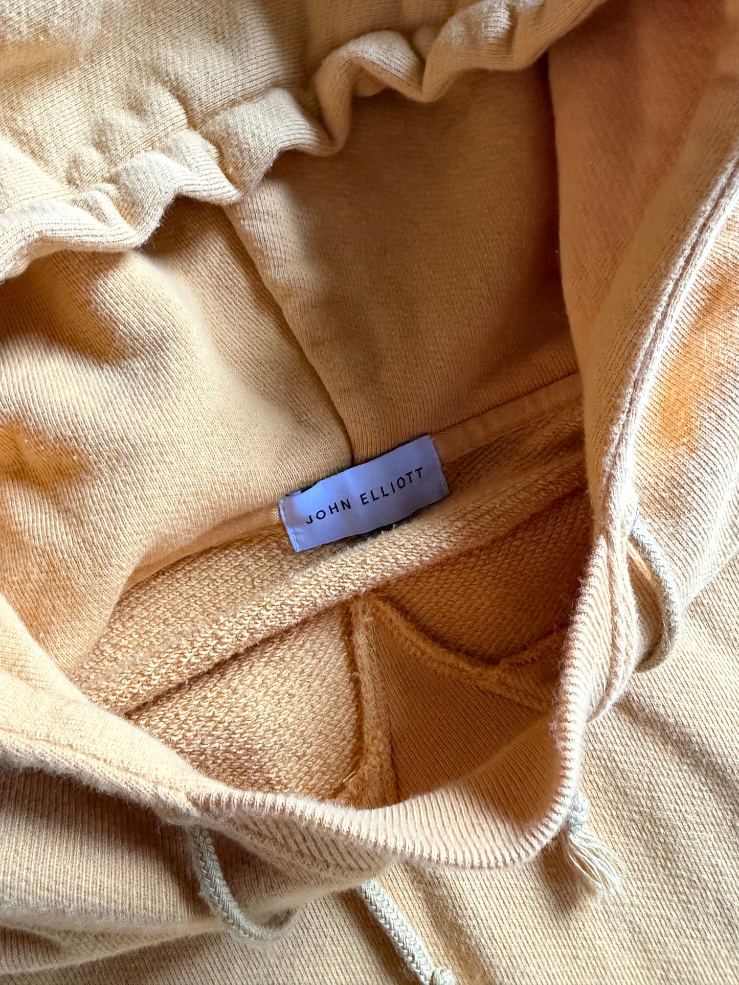 John Elliott Golden Yellow Hoodie Sz XL