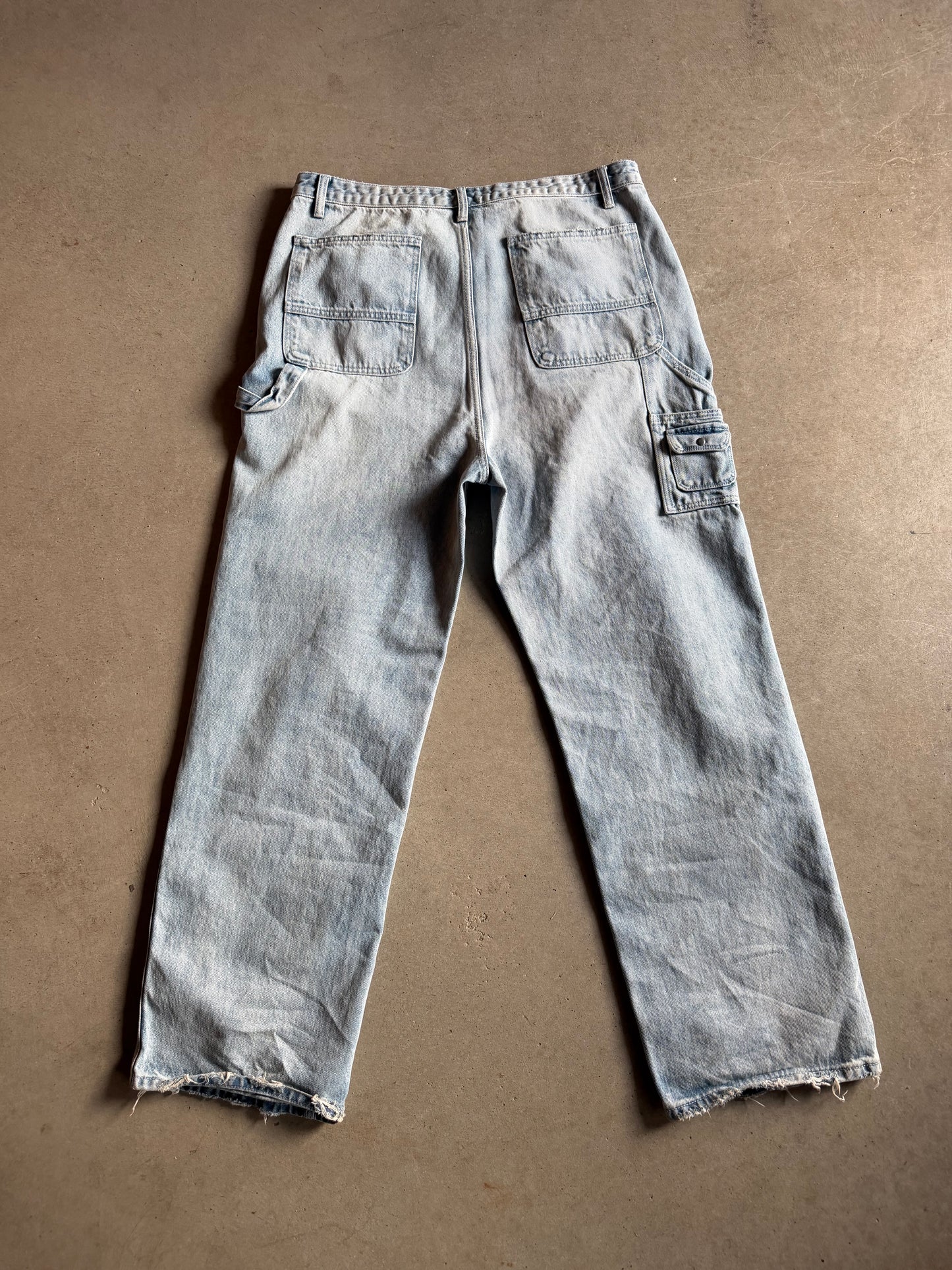 Elwood Light Wash Double Knee Denim Jeans Sz 36x32