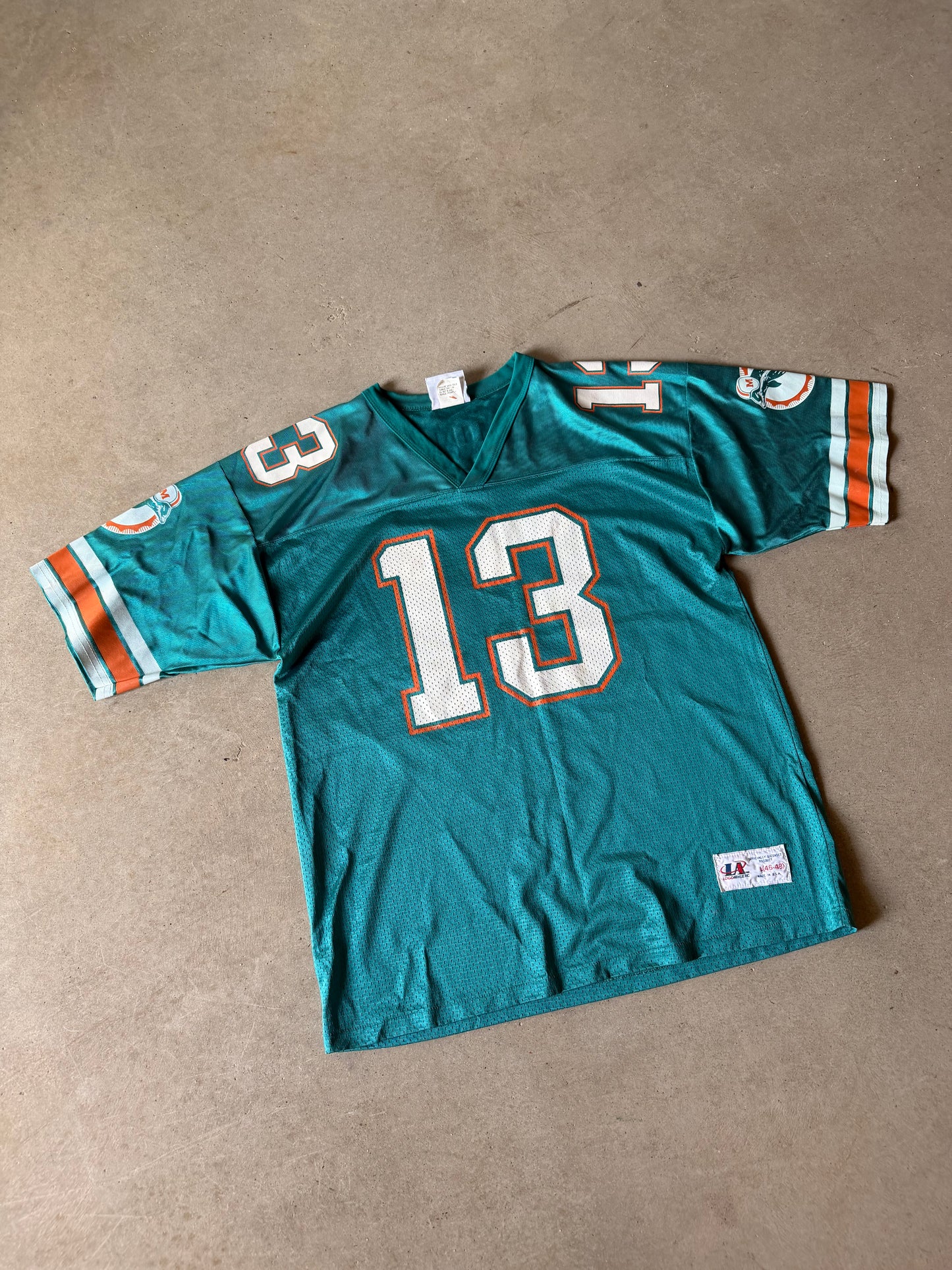 VTG Miami Dolphins Dan Marino Logo Athletic Jersey Sz L