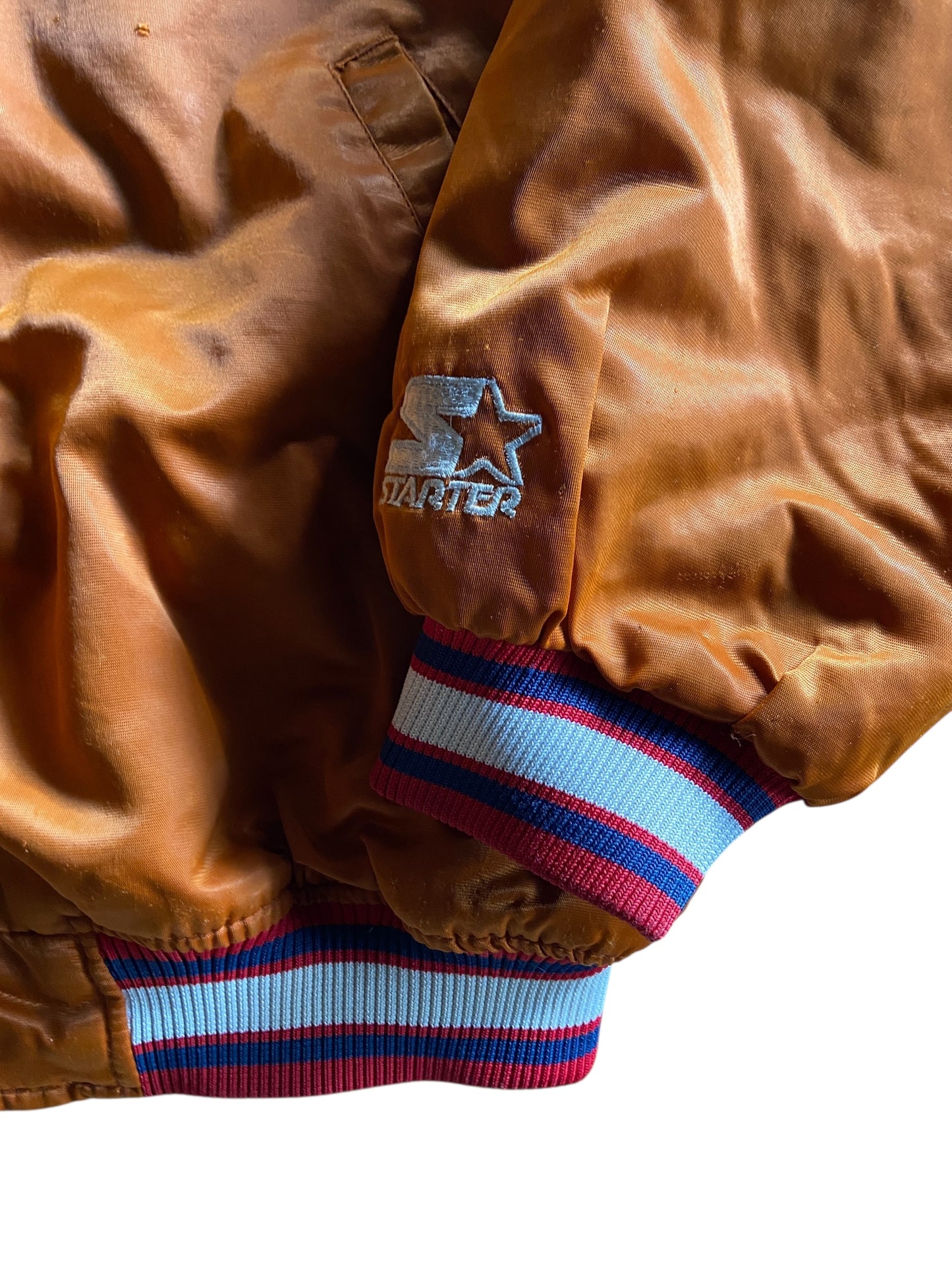 VTG Atlanta Braves Orange Starter Jacket Sz 2XL