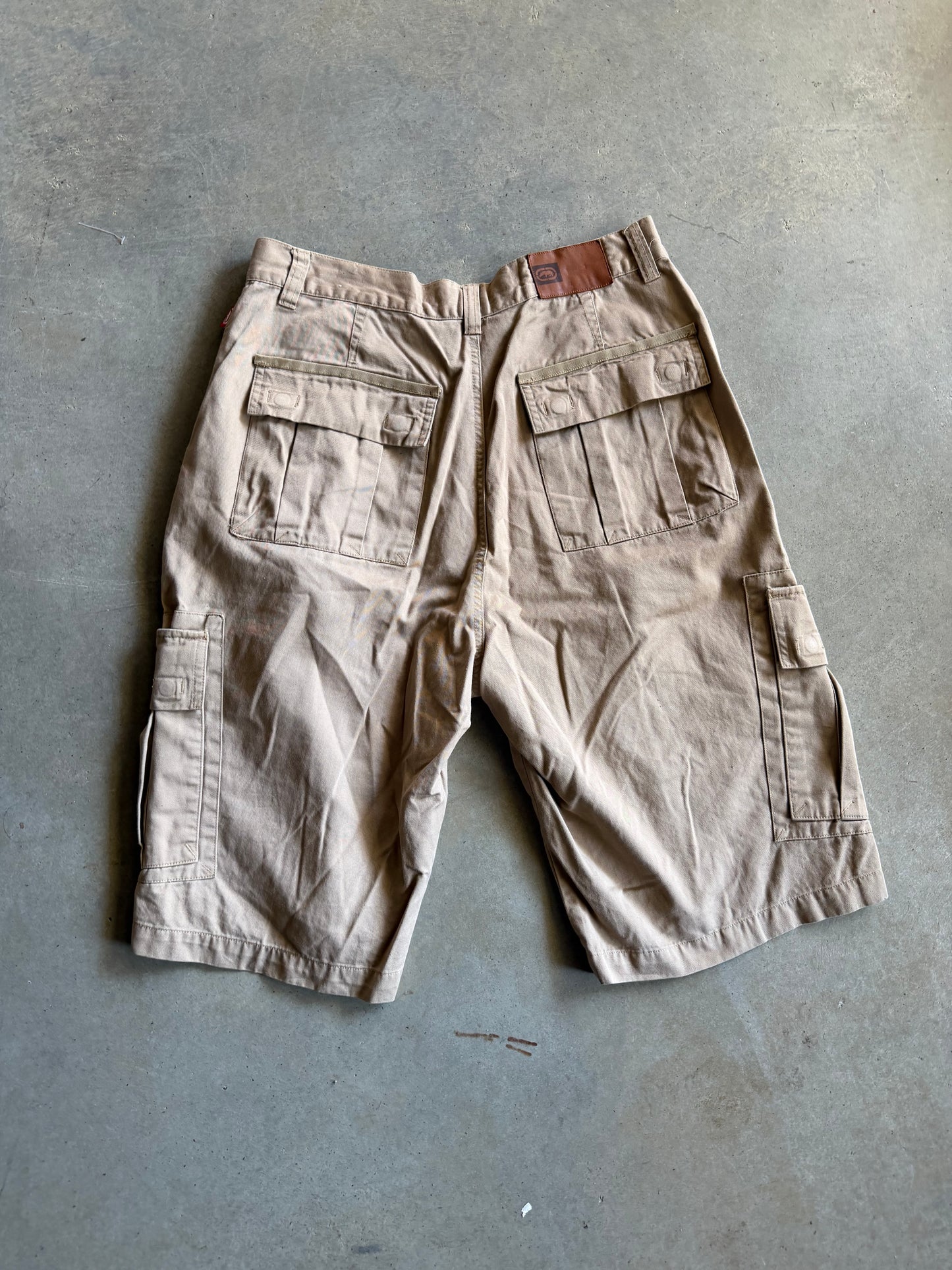 Y2K Extra Baggy Echo Cargo Shorts Sz 34