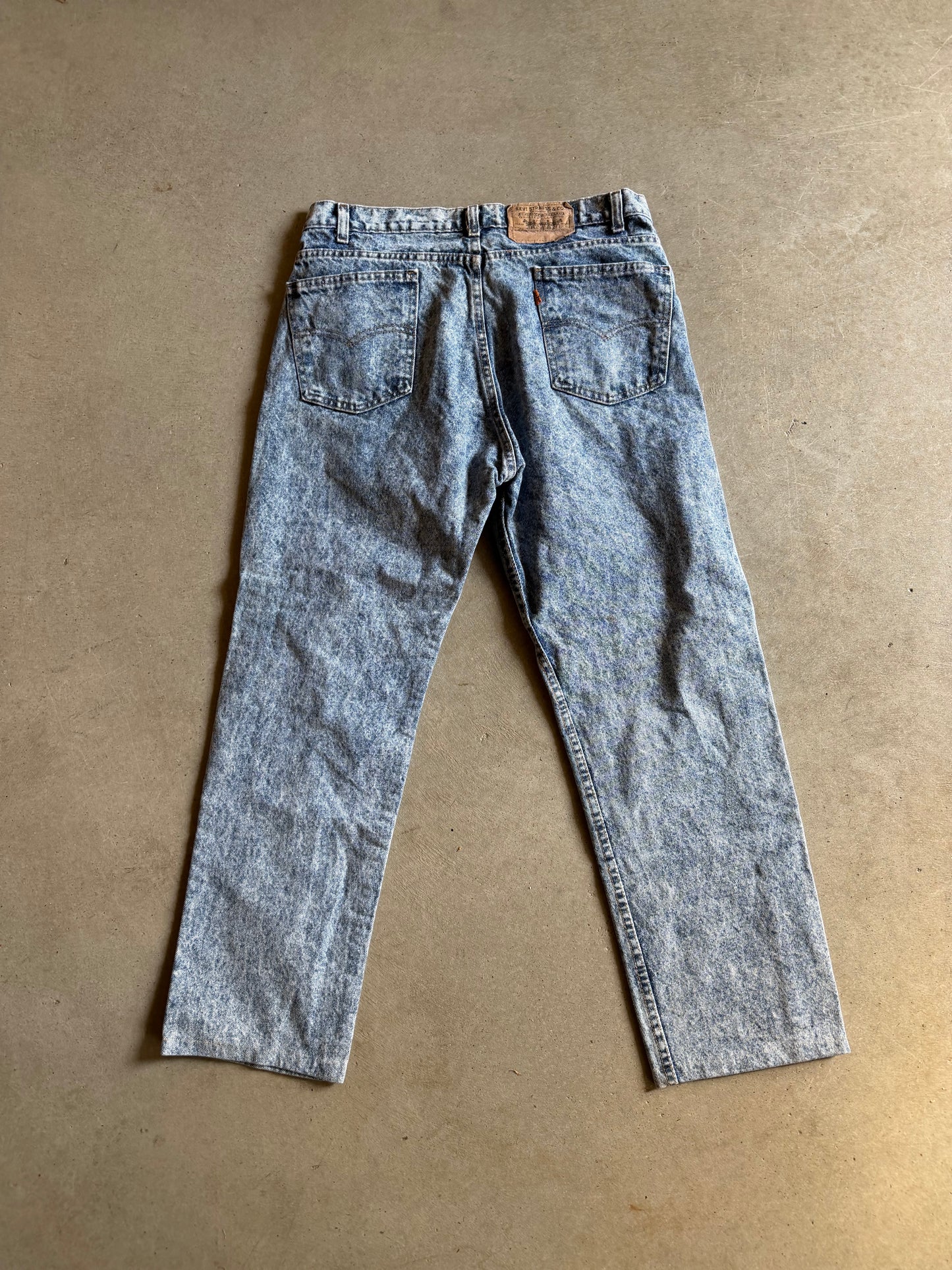 VTG Levis Orange Tab Acidwash Jeans Sz 34x28