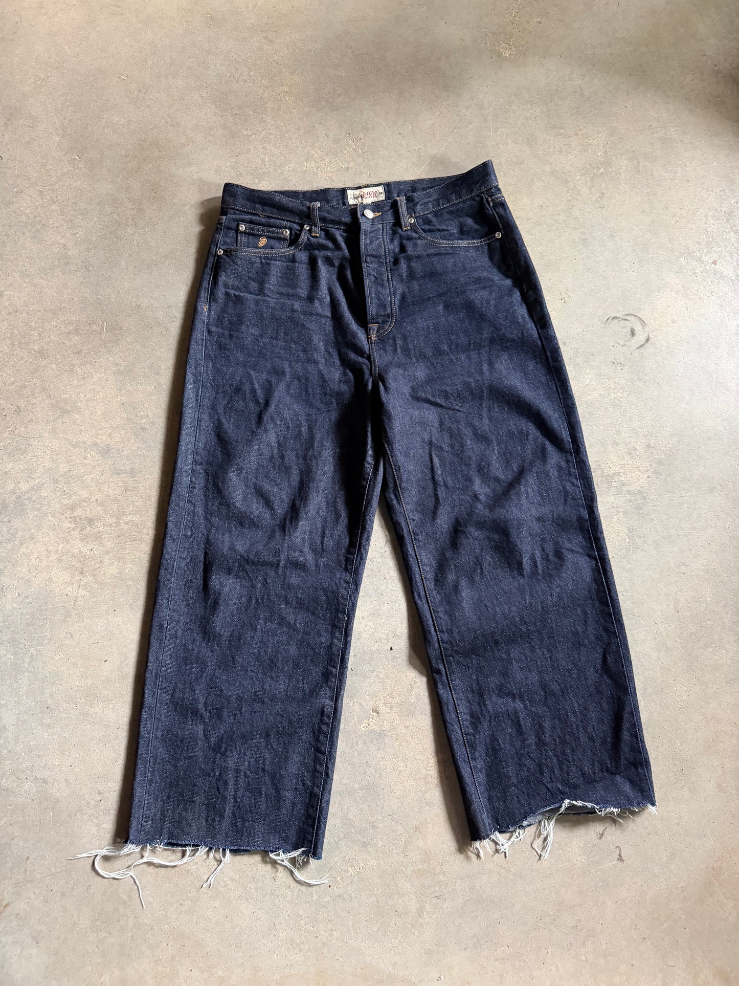 Stussy Relaxed Dark Wash Denim Jeans Sz 34x28