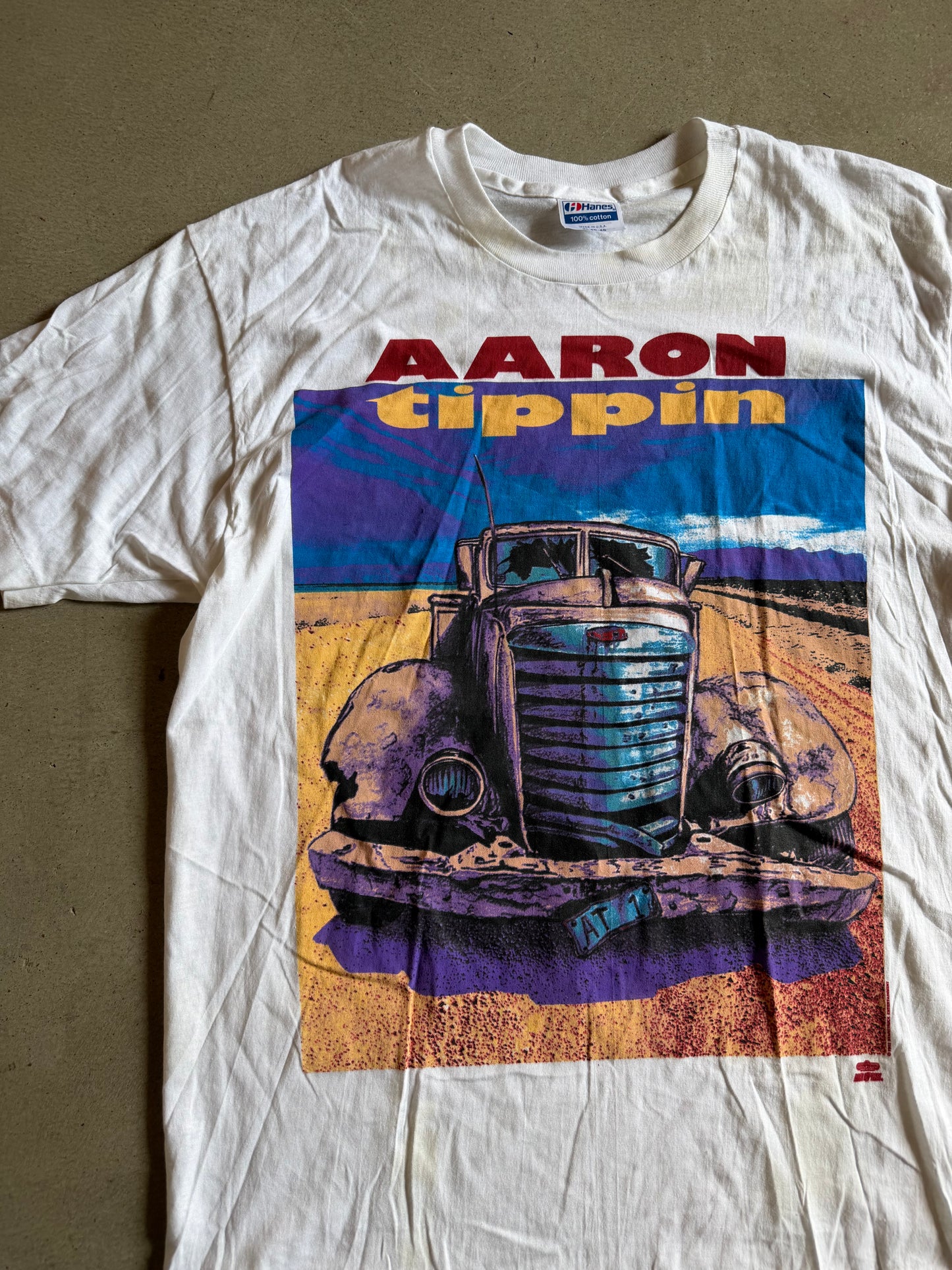 VTG Aaron Tippin Aint Nothin Wrong With Radio Concert Tee Sz L