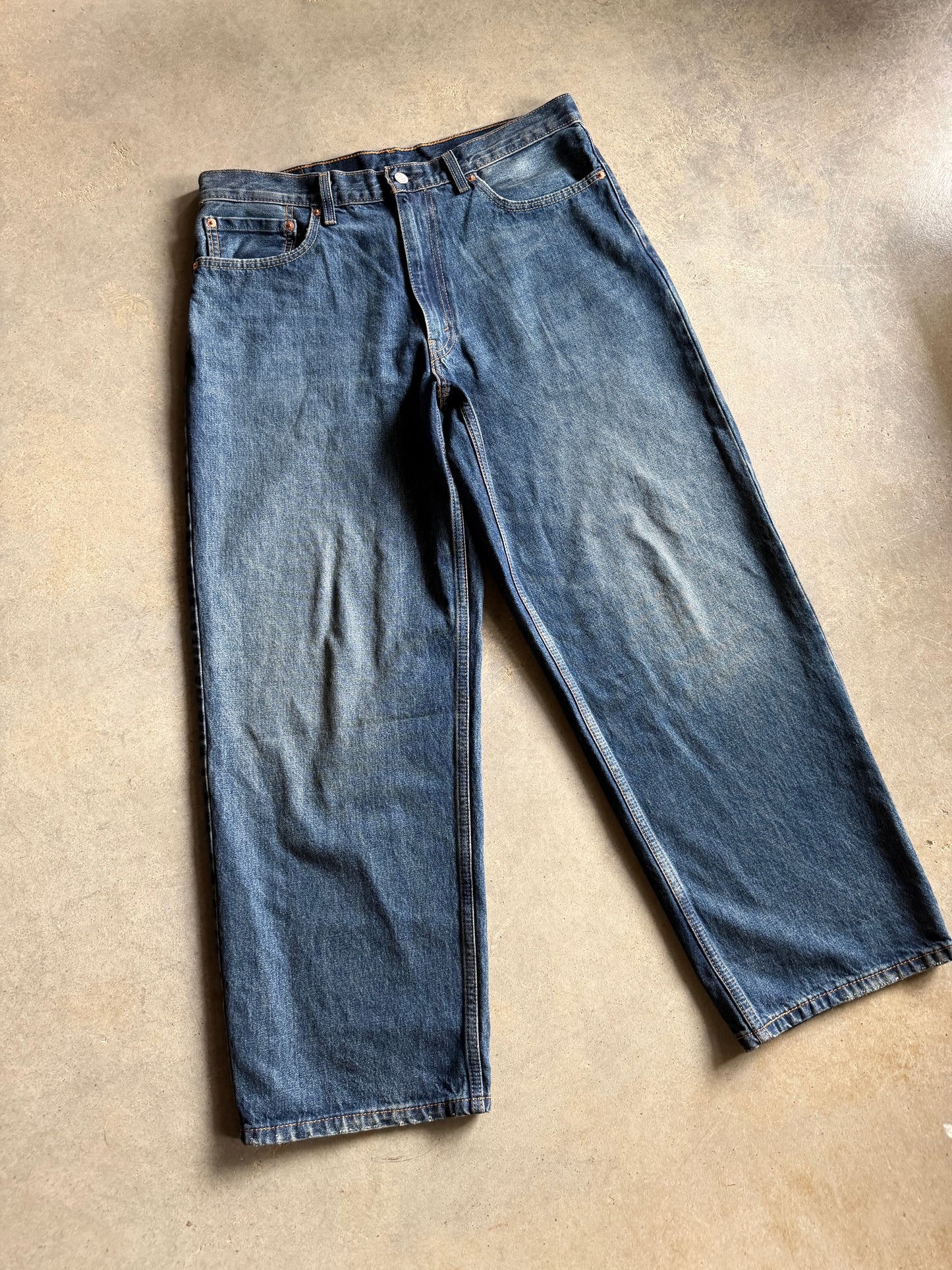 Levis Dark Wash 578 Baggy Denim Jeans Sz 36x32