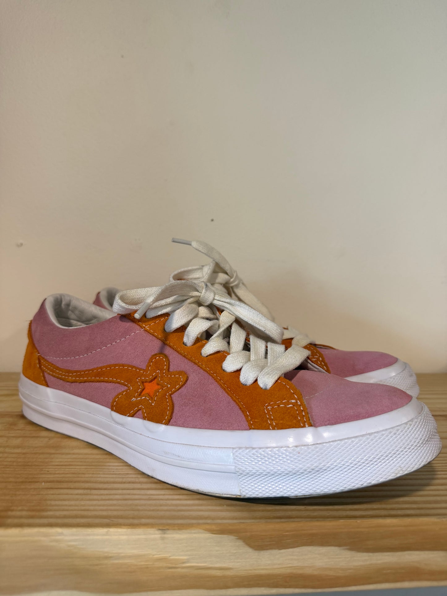 Preowned Converse One Star Ox Tyler the Creator Golf le Fleur Pink Orange Sz 9.5M/11W