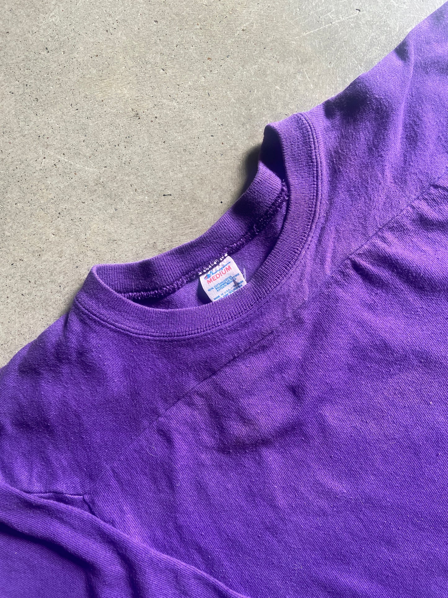 VTG Champion Purple 1/2 Sleeve Tee Sz M