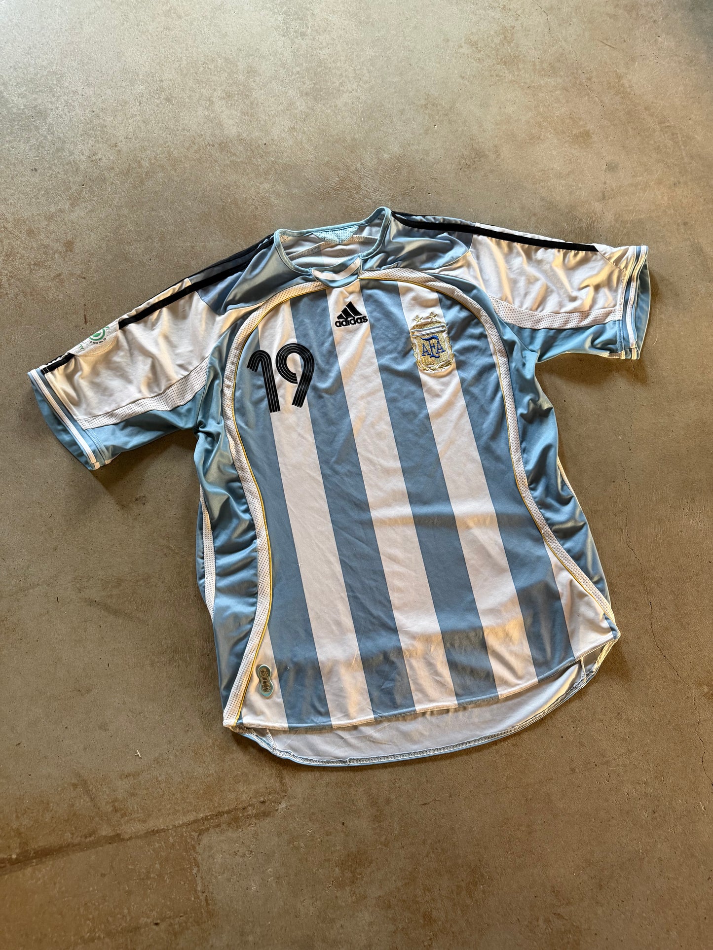 Argentina World Cup 2006 Germany Lionel Messi Soccer Jersey Sz XL