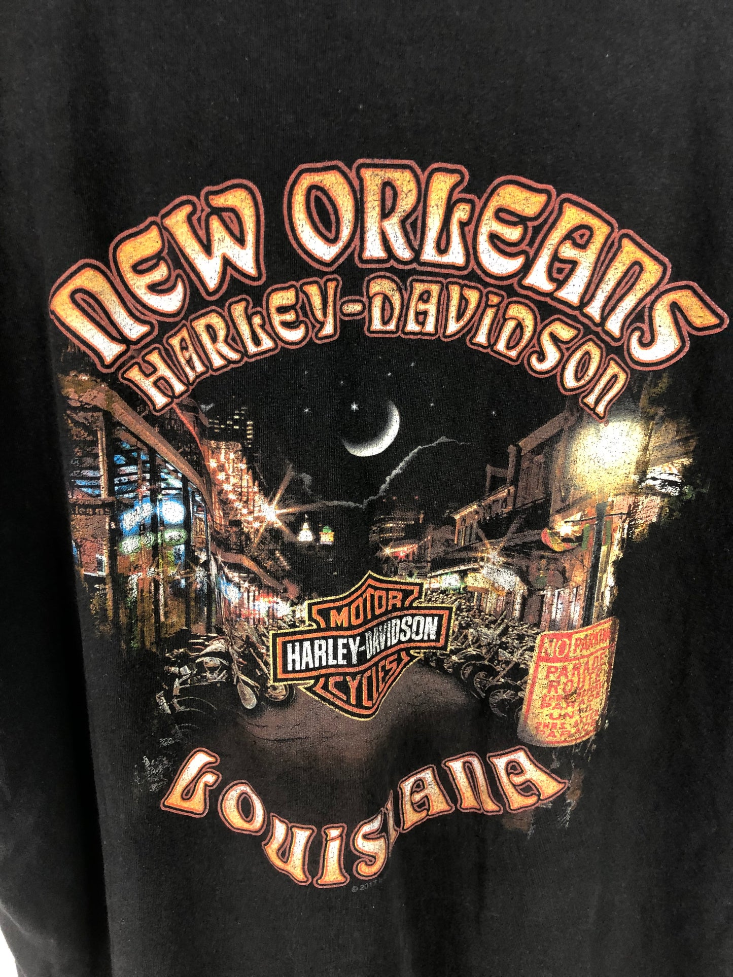 VTG Harley Davidson Skeleton New Orleans Tee Sz XXL