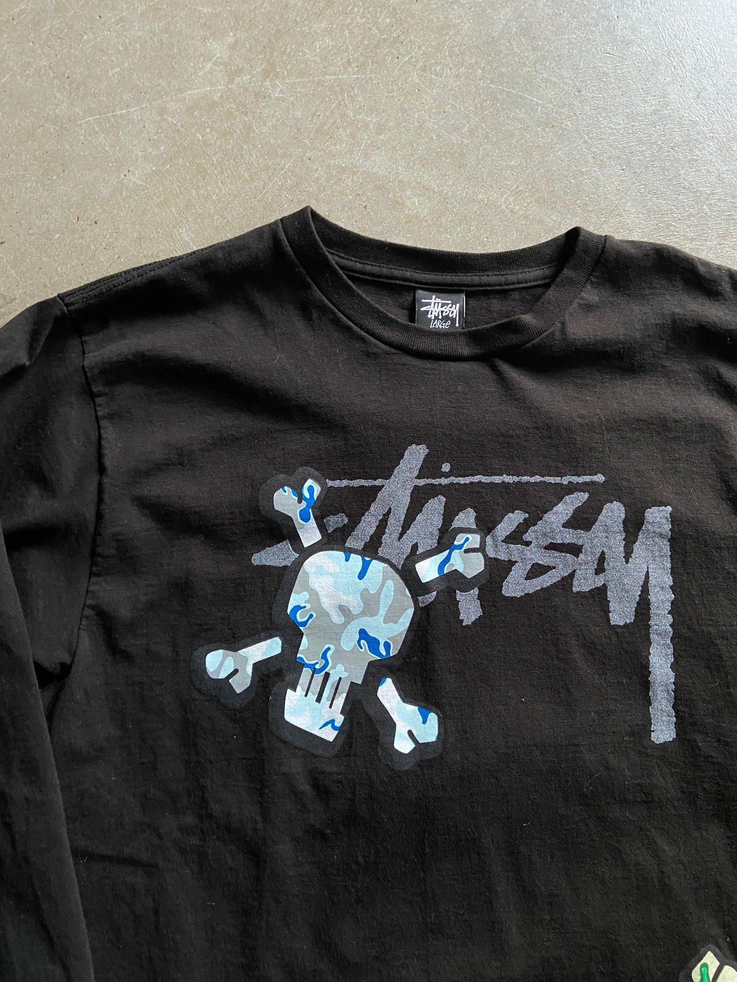 Stussy Crossbones LS Tee Sz M