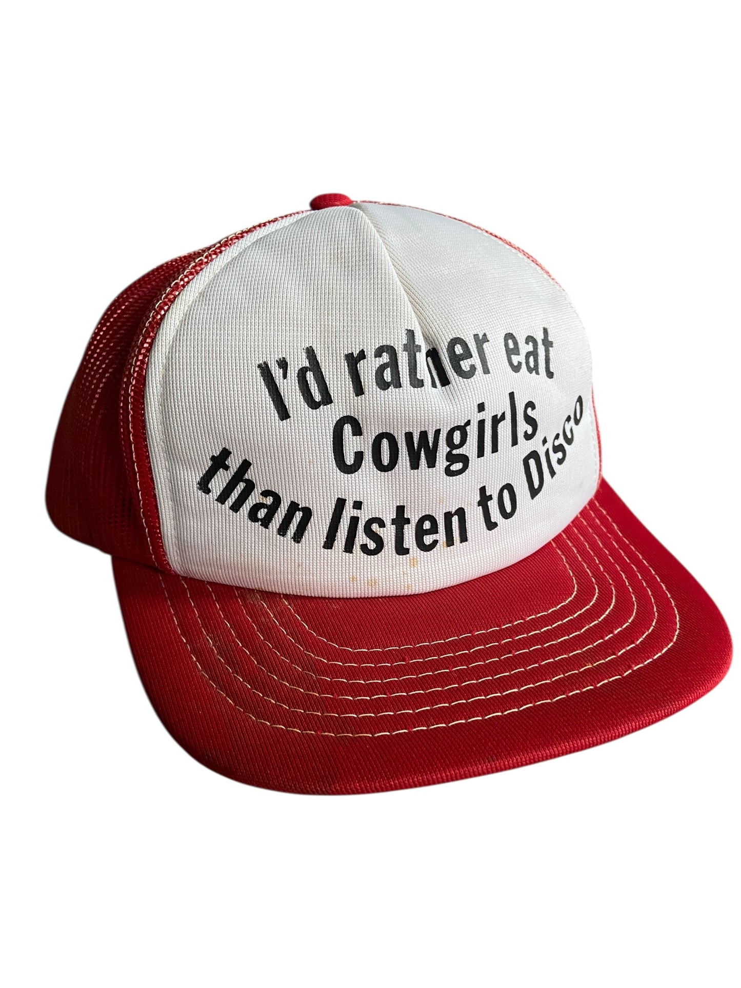 VTG I'd Rather Eat Cowgirls Trucker Hat