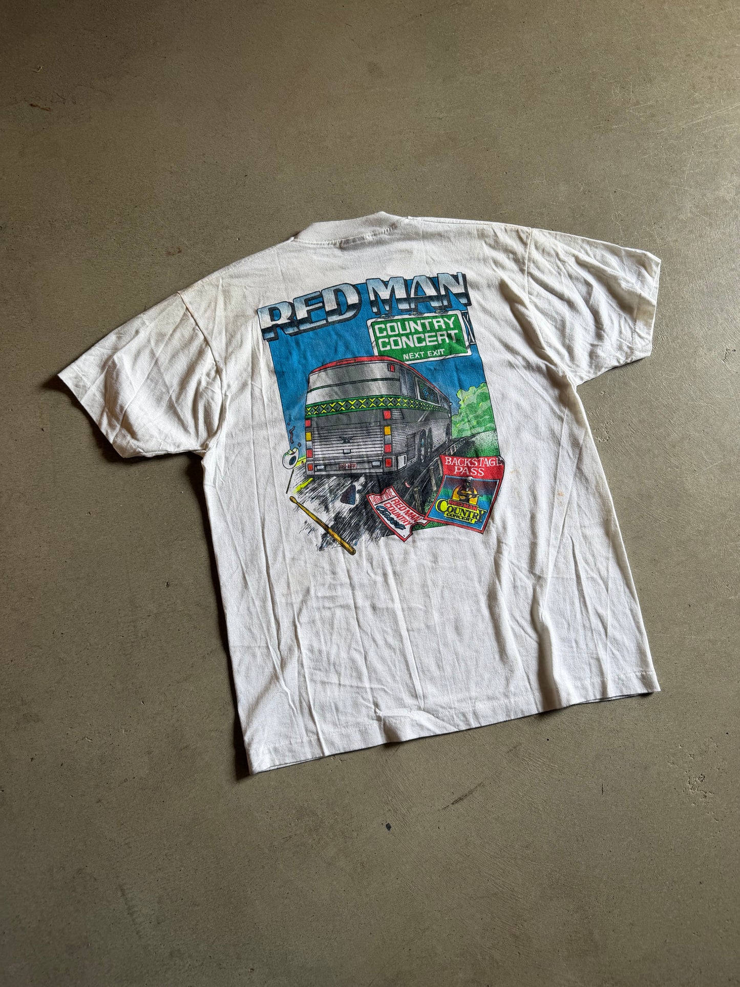 VTG Redman Country Concert Tour Bus Tee Sz L