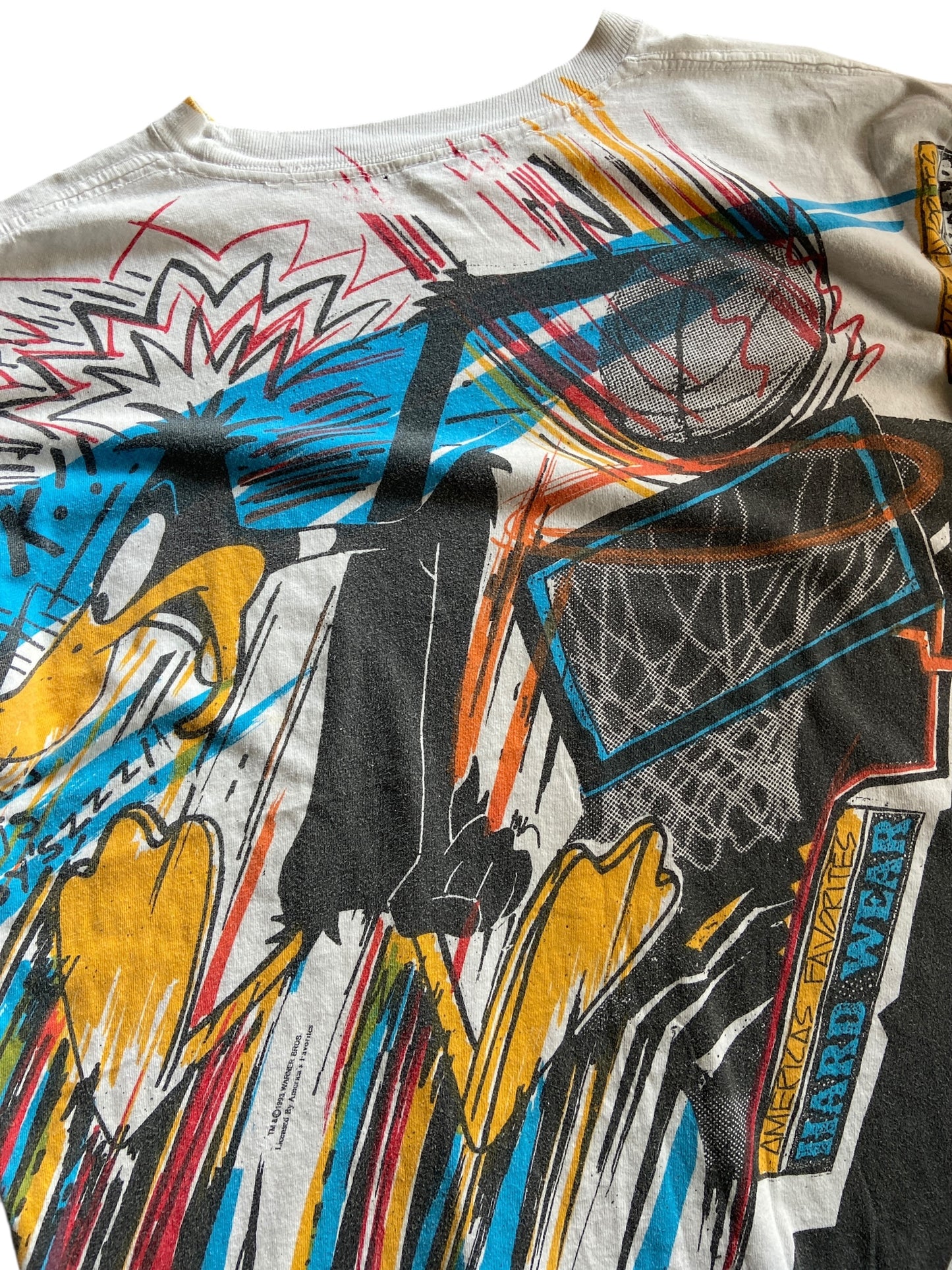 VTG Daffy Duck All Over Print Tee Sz XL