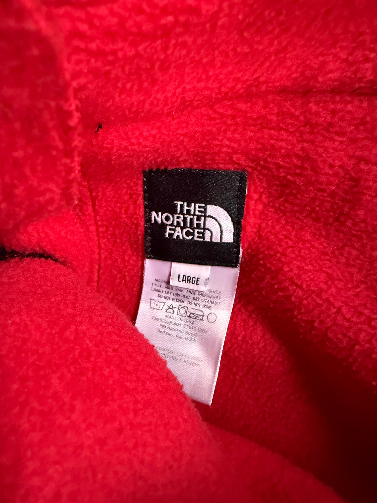 VTG The North Face Red Fleece Pants Sz L