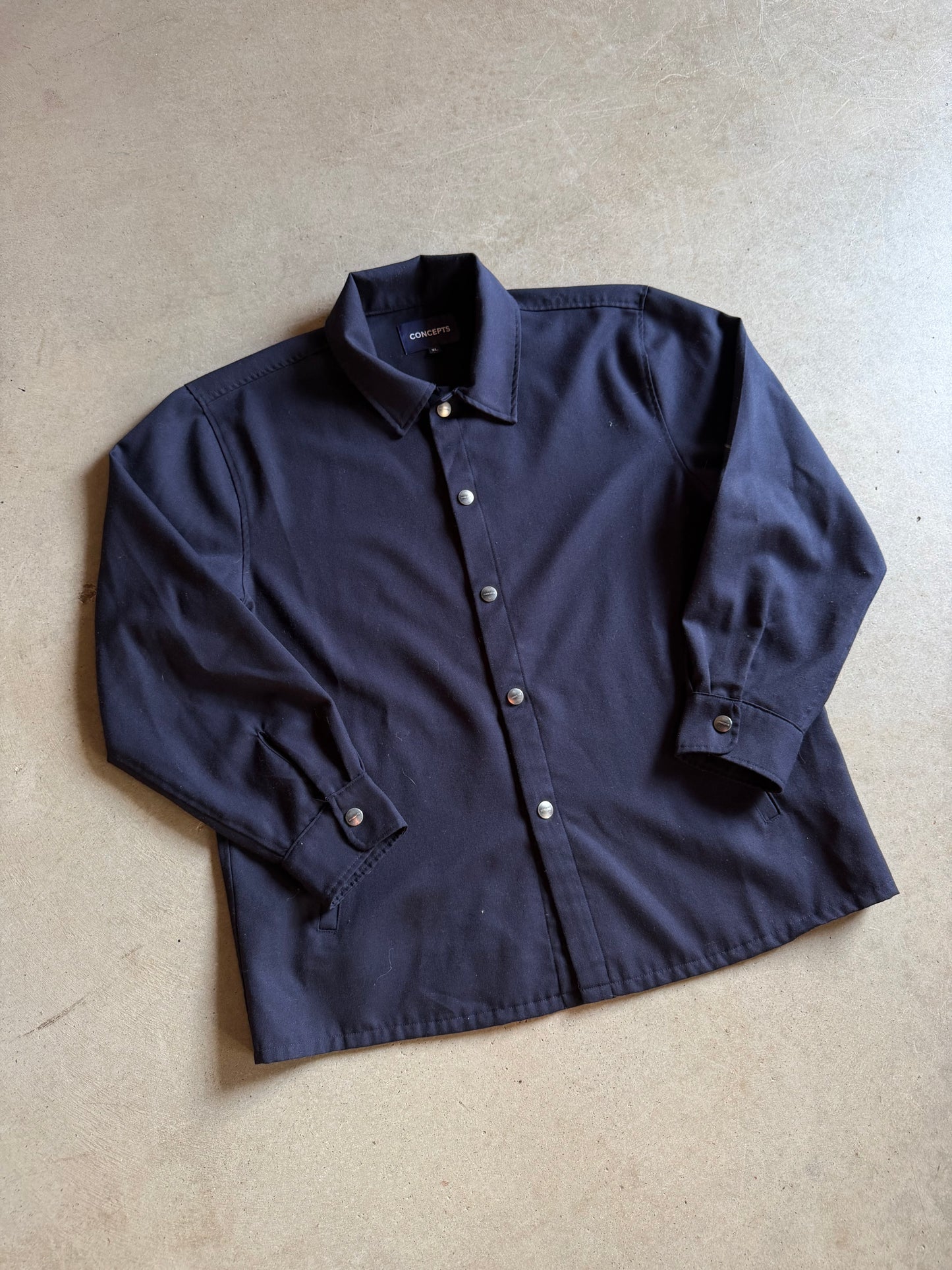 Concepts Blue Button Up Jacket Sz XL