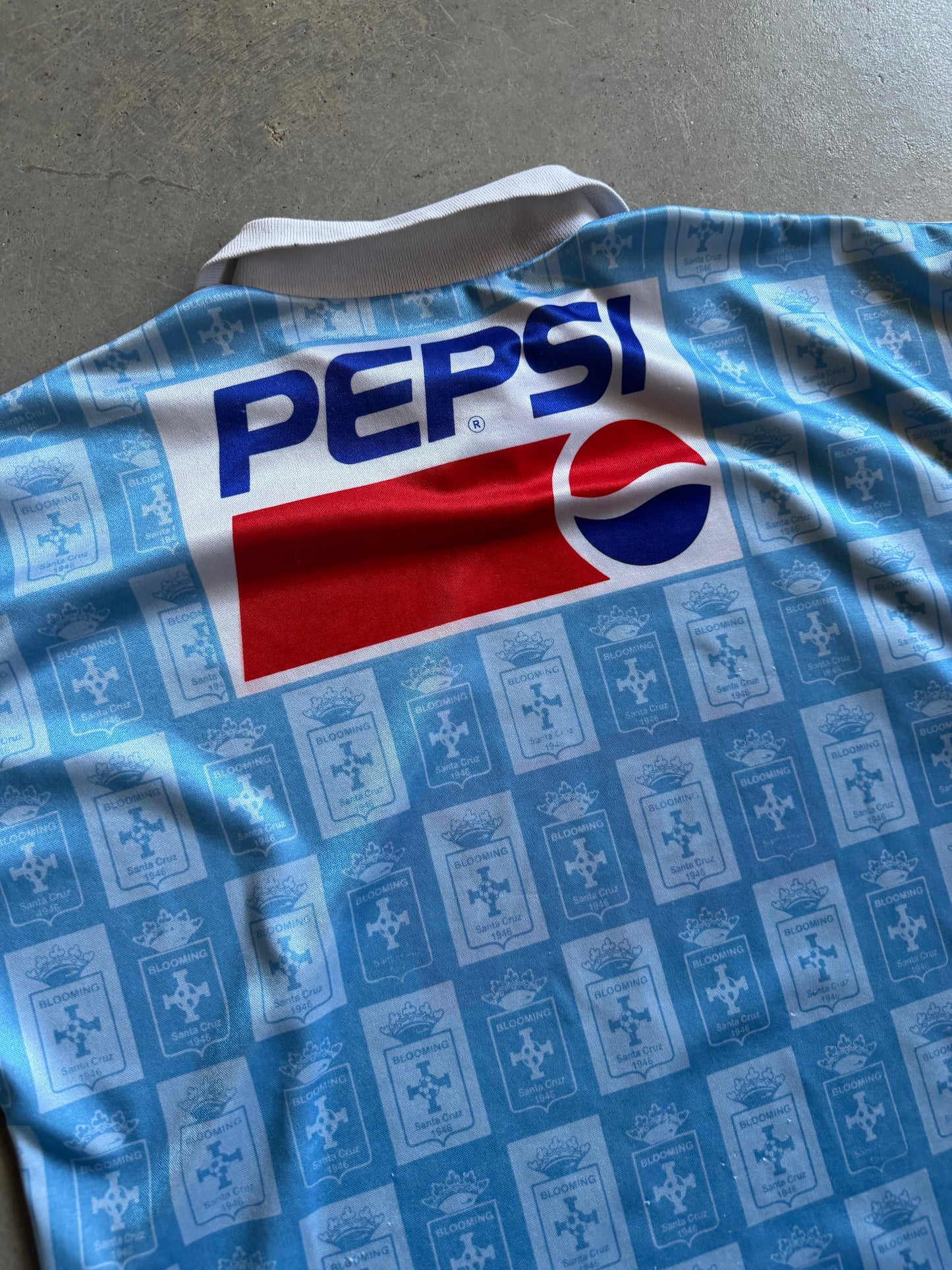 VTG Club Blooming Santa Cruz Adidas Pacena Es Cerveze Soccer Jersey Sz L/XL