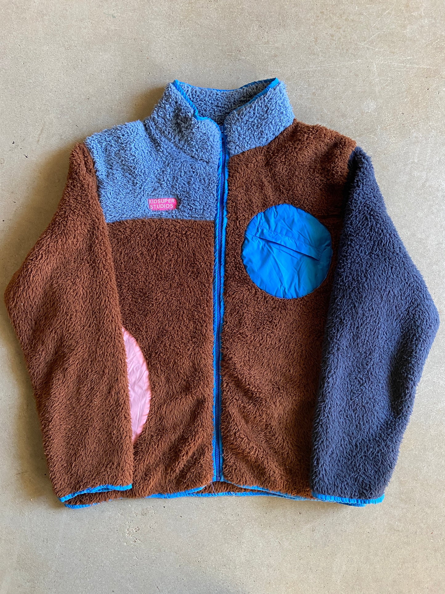 Kidsuper Studios Multicolor Fleece Jacket Sz XL