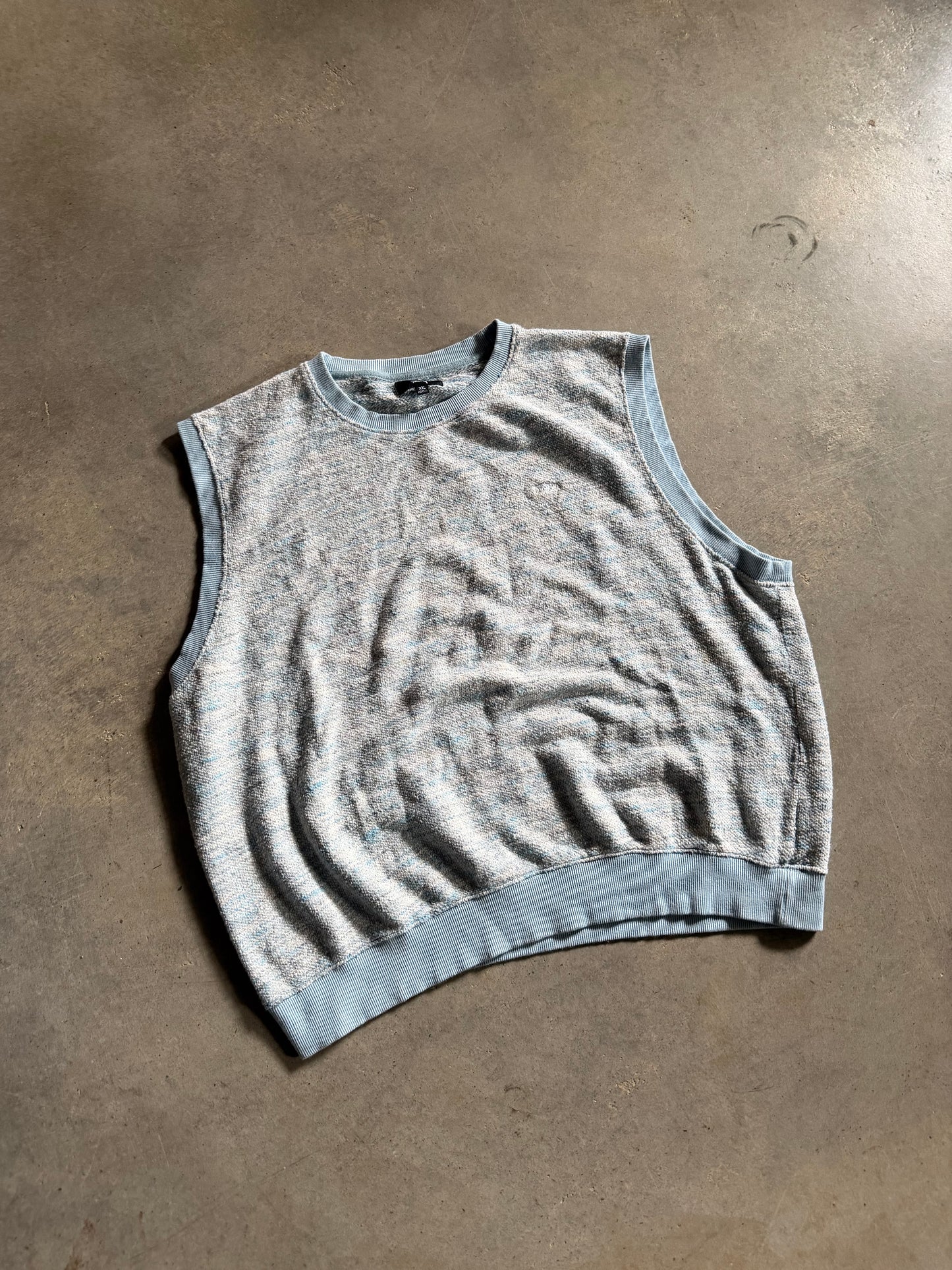 Stussy Light Blue Sweater Vest Sz 2XL
