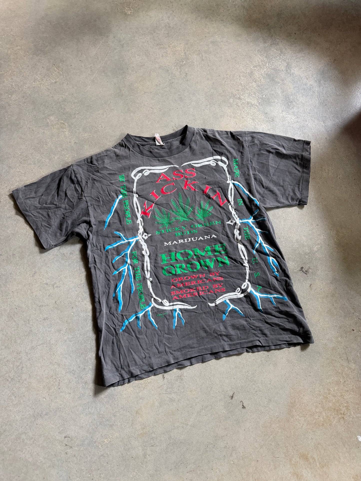 Marijuana Ass Kickin Home Grown Tee Sz XL