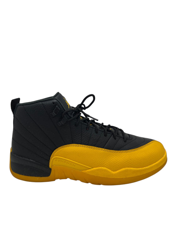 Preowned Jordan 12 Retro Black University Gold Sz 12M/13.5W