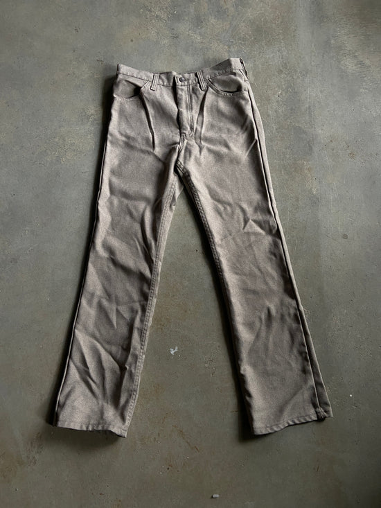 VTG Wrangler Grey/Brown Polyester Pants Sz 32x32