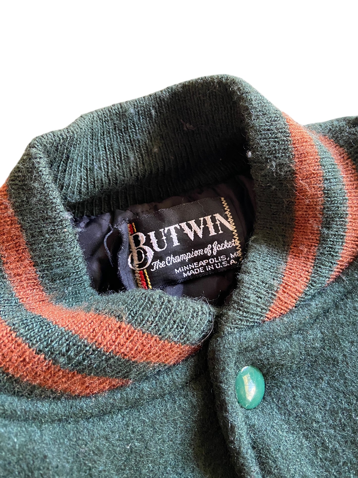 VTG Elvis Presley Wool Leather Bomber Jacket Sz L