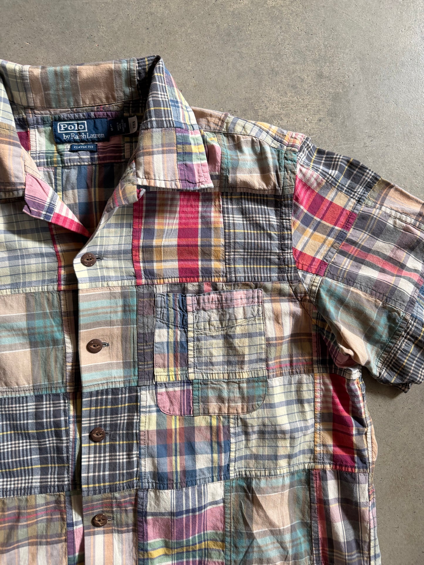 VTG Polo Ralph Lauren Plaid Button Up Shirt Sz L