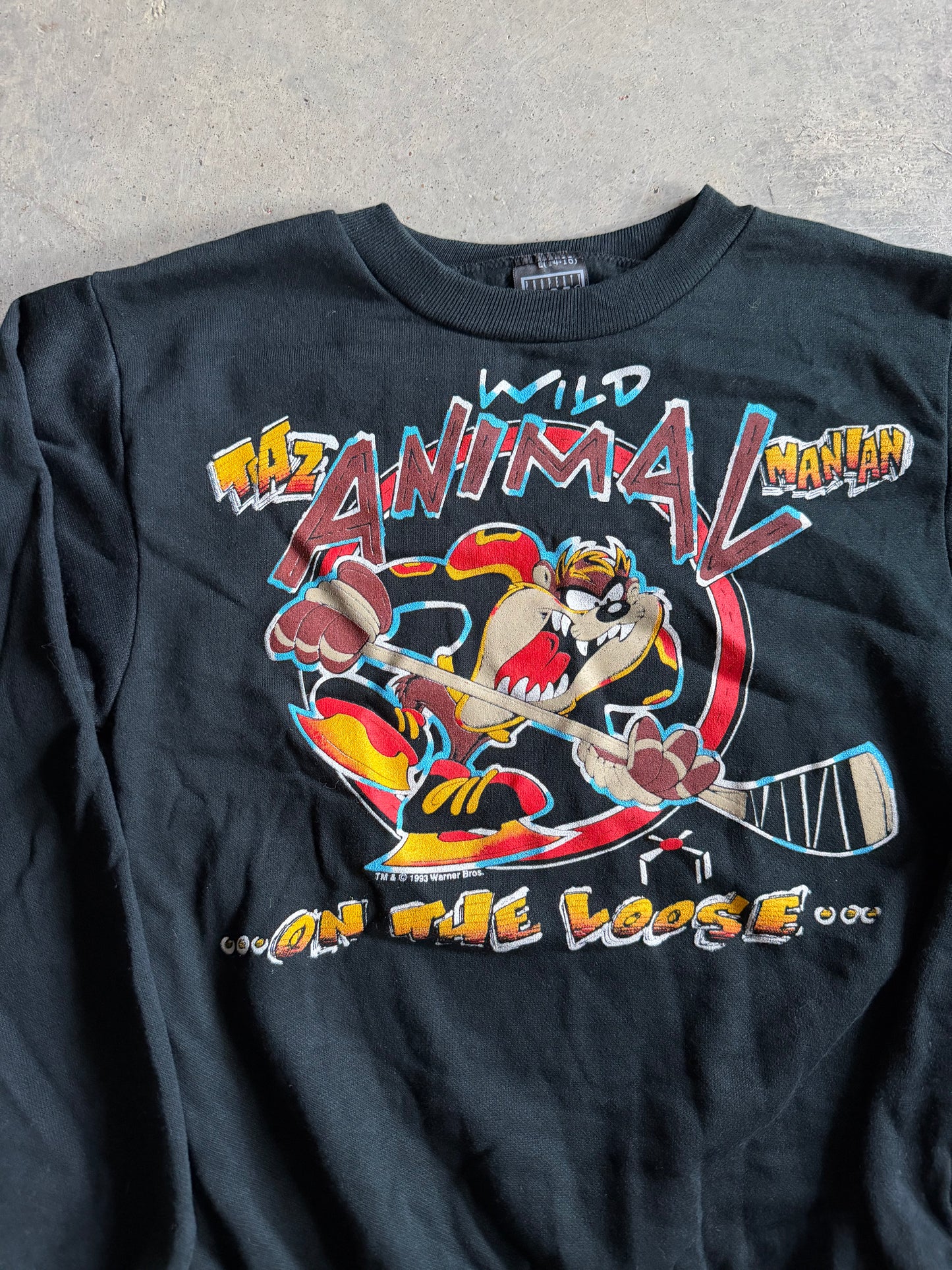 VTG Taz Tasmanian Devil Sweatshirt Sz Yth L