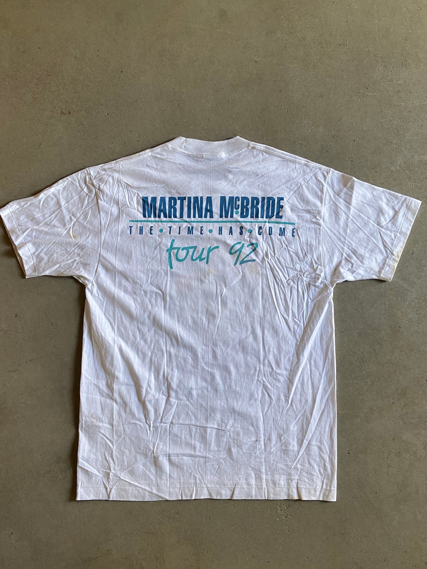 VTG Martina McBride The Time Has Come 1992 Tour Tee Sz L