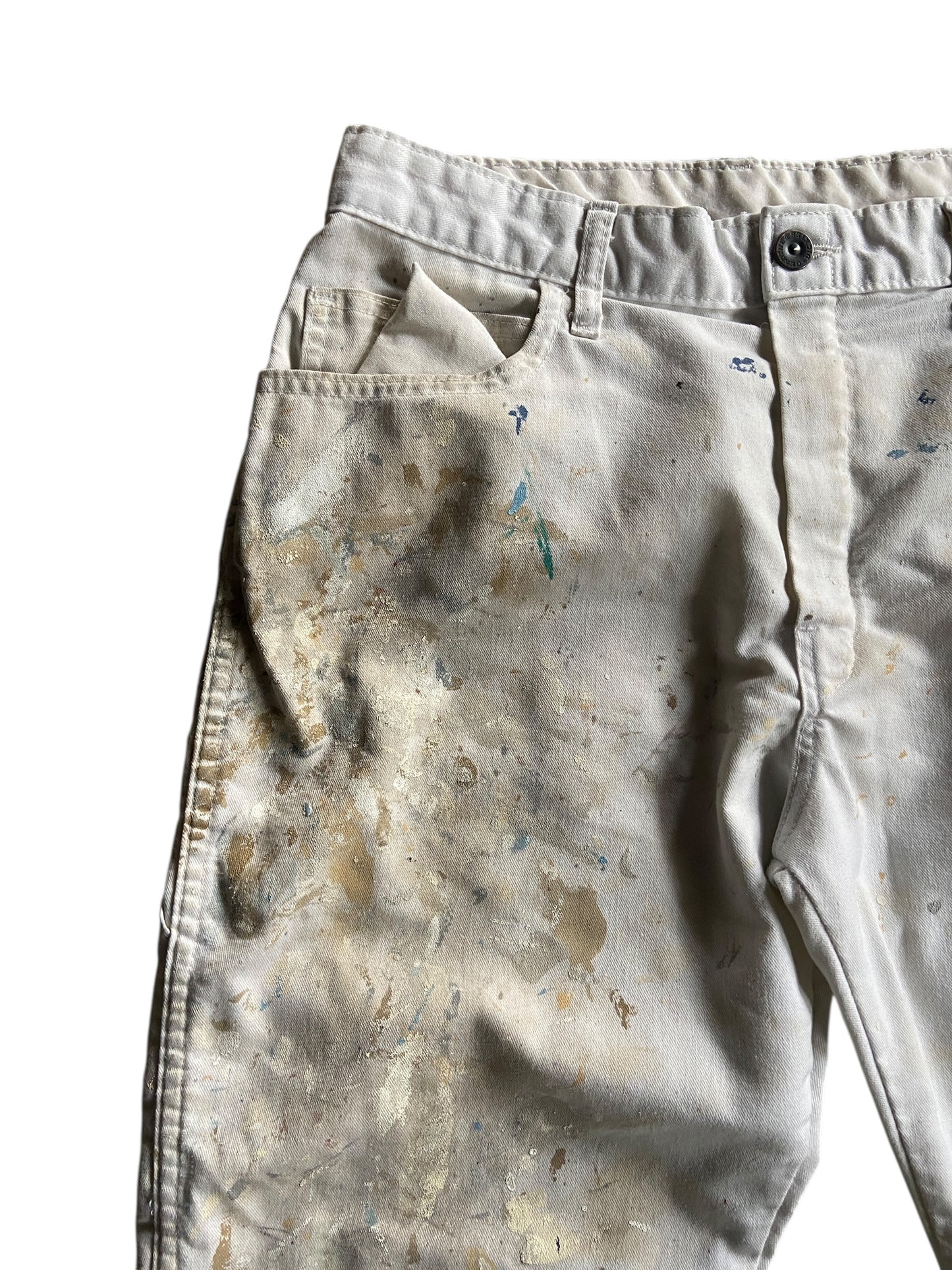 VTG Dickies Brown/Gray Paint Splash Pants Sz 32x31
