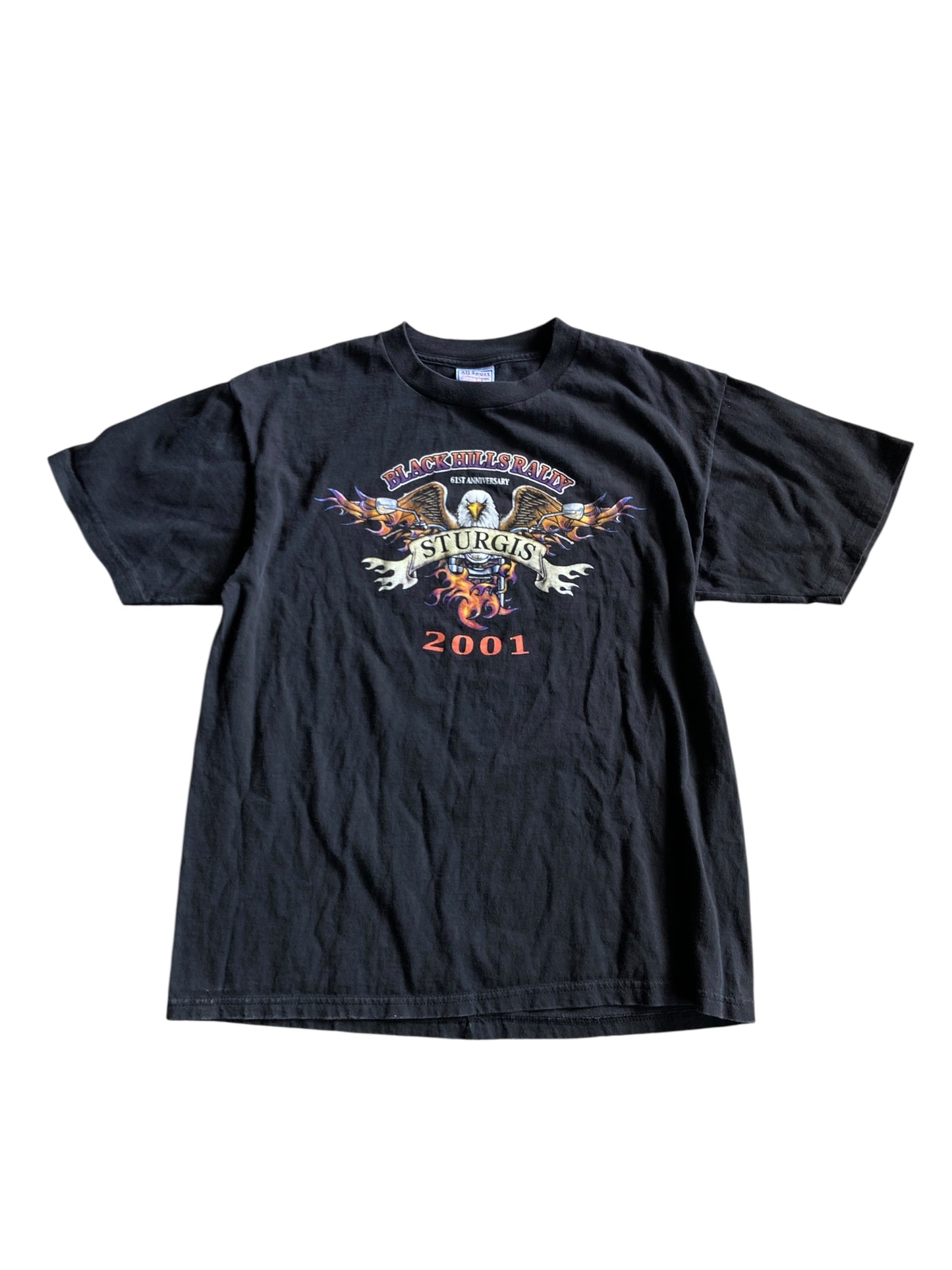 VTG 2001 Sturgis Black Hills Rally Tee Sz L