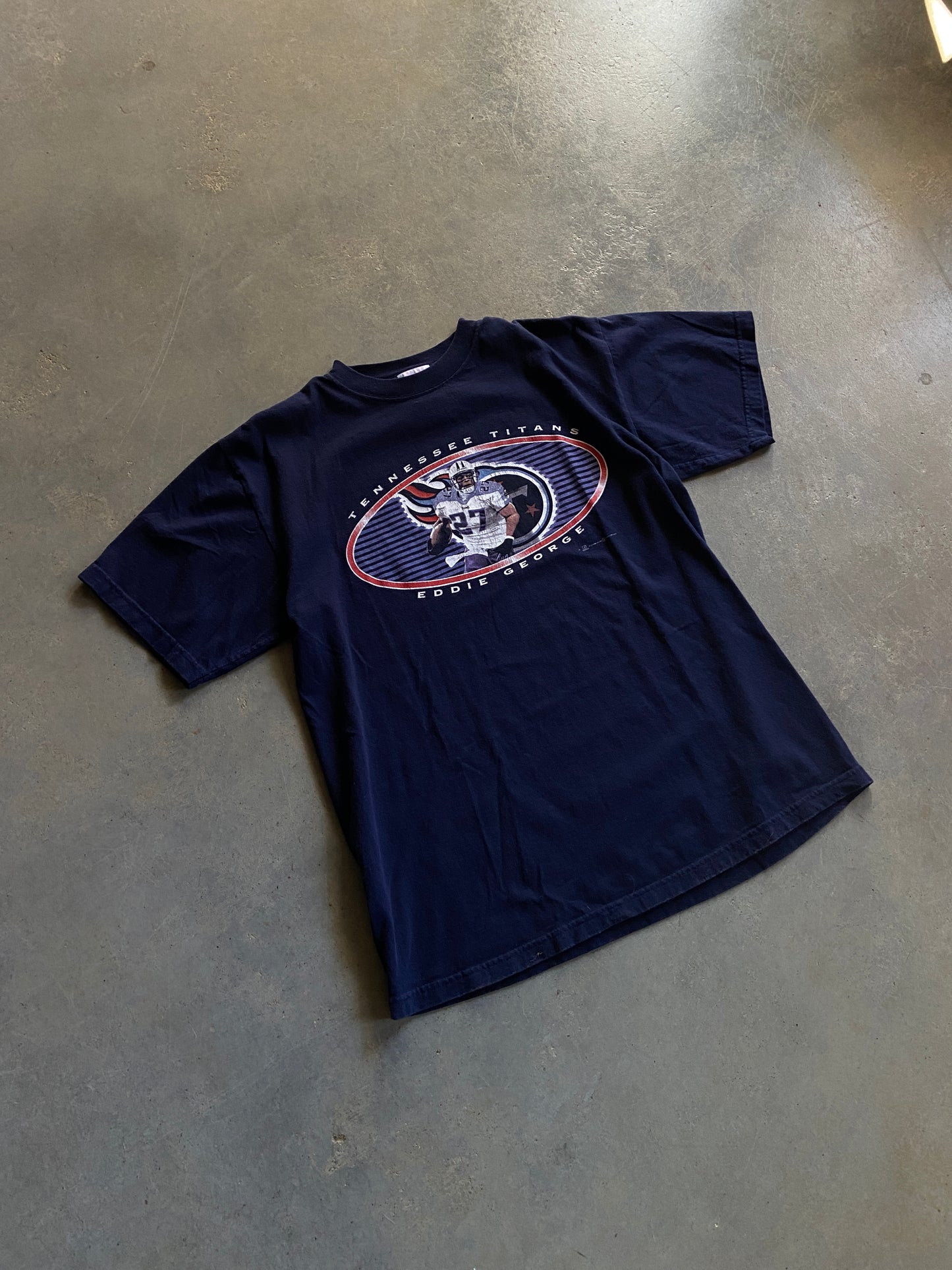 VTG Tennessee Titans Eddie George Oval Tee Sz L
