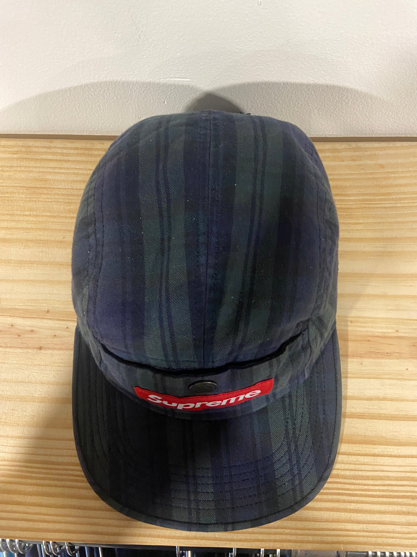 FW17 Supreme Checker Weave Camp Cap