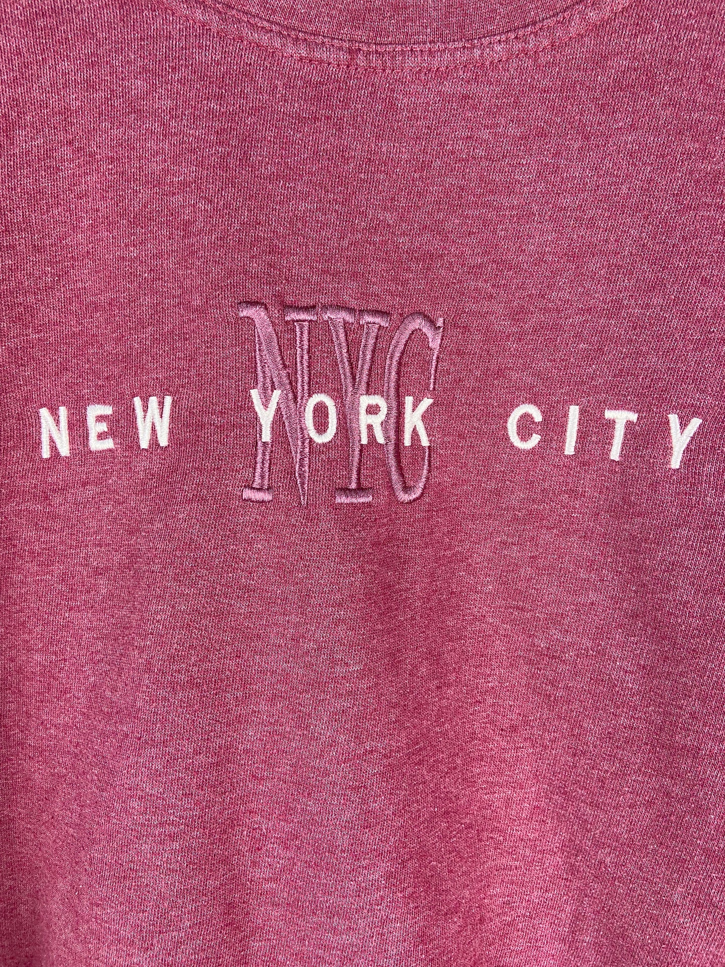 VTG New York City Red Crewneck Sweater Sz M